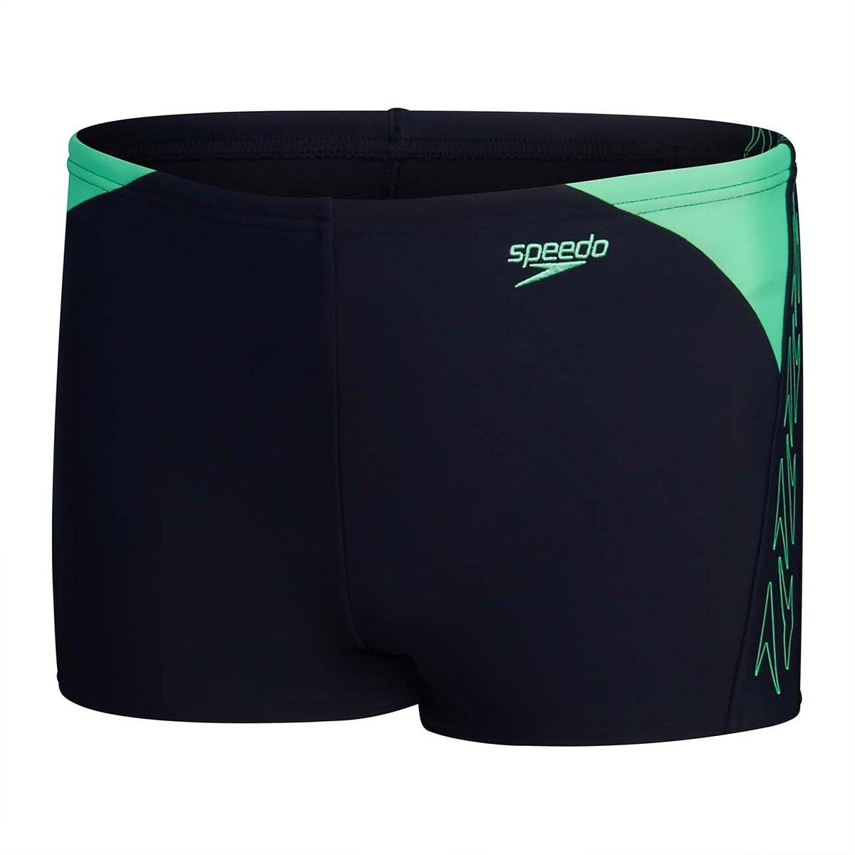 Fato de Banho de Natação Infantil Boys Hyperboom Logo Splice Aquashort Speedo Preto / Verde-1
