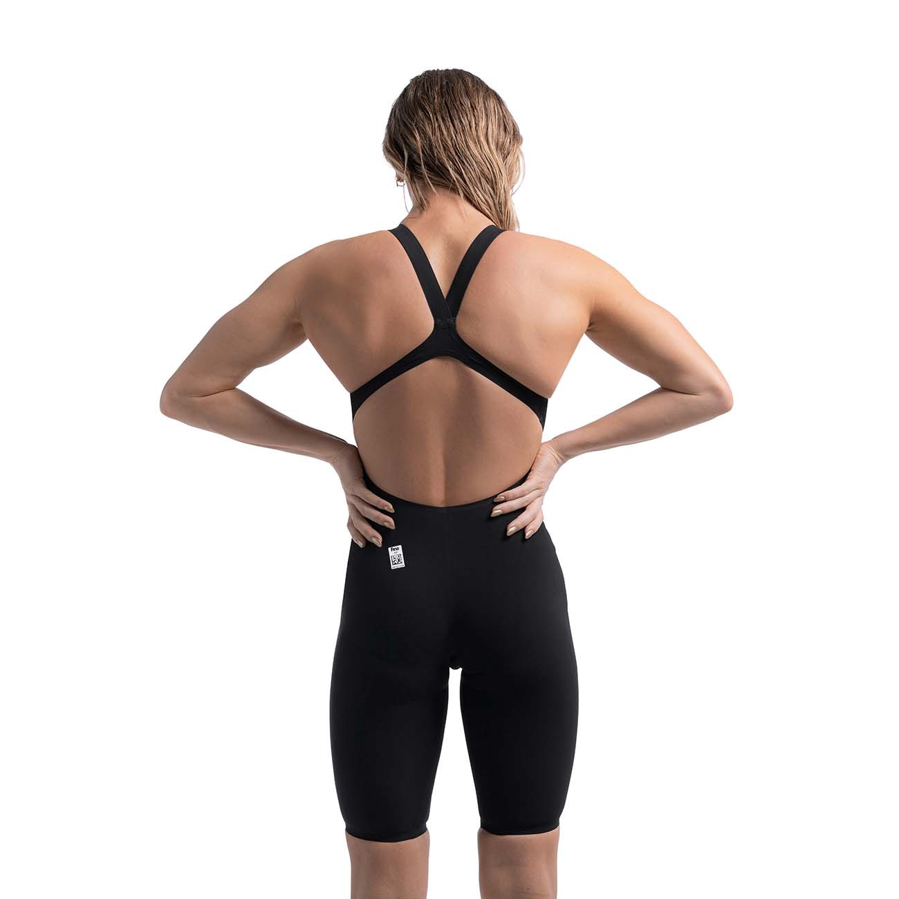 Fato de Banho de Natação Fastskin Lzr Pure Valor 2 Openback Kneeskin Speedo Preto-3