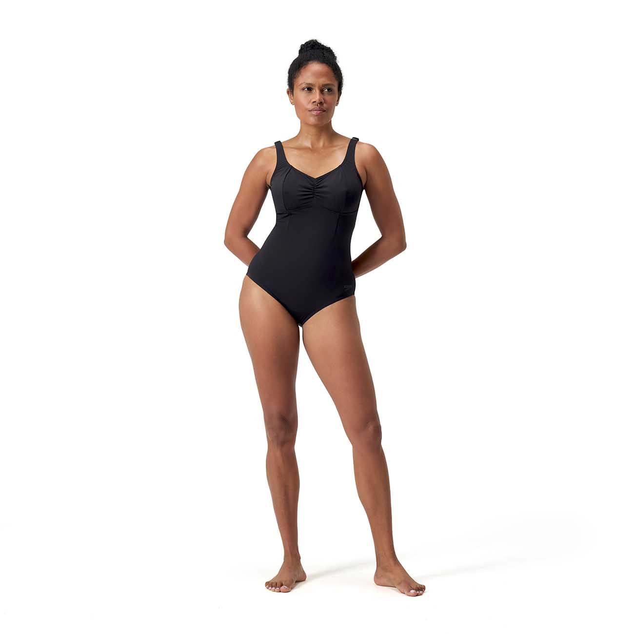Fato de Banho de Natação Womens Shaping Aquanite 1 Piece Speedo Preto-2