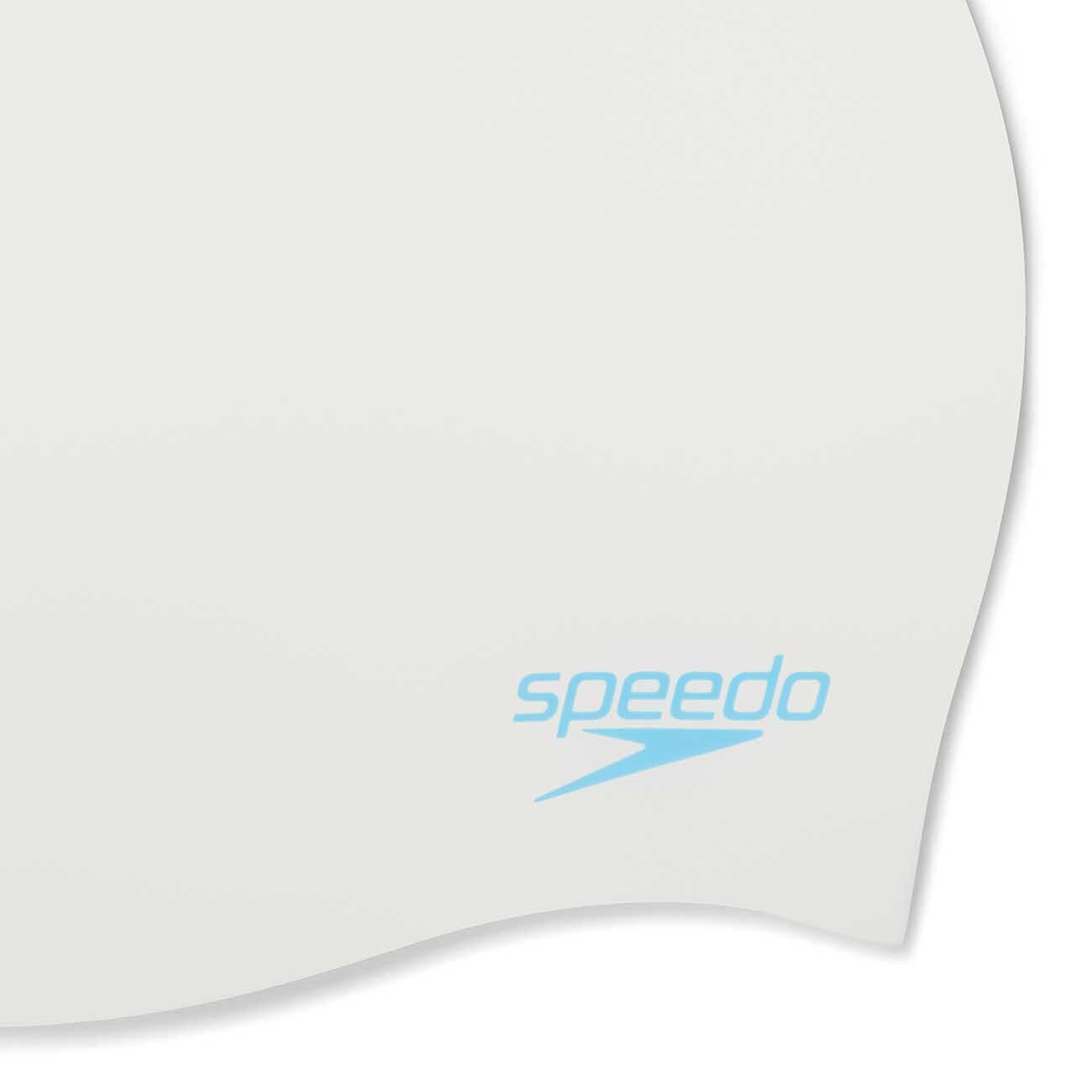 Chapéu Junior de Silicone Moldada Liso Speedo Branco-2