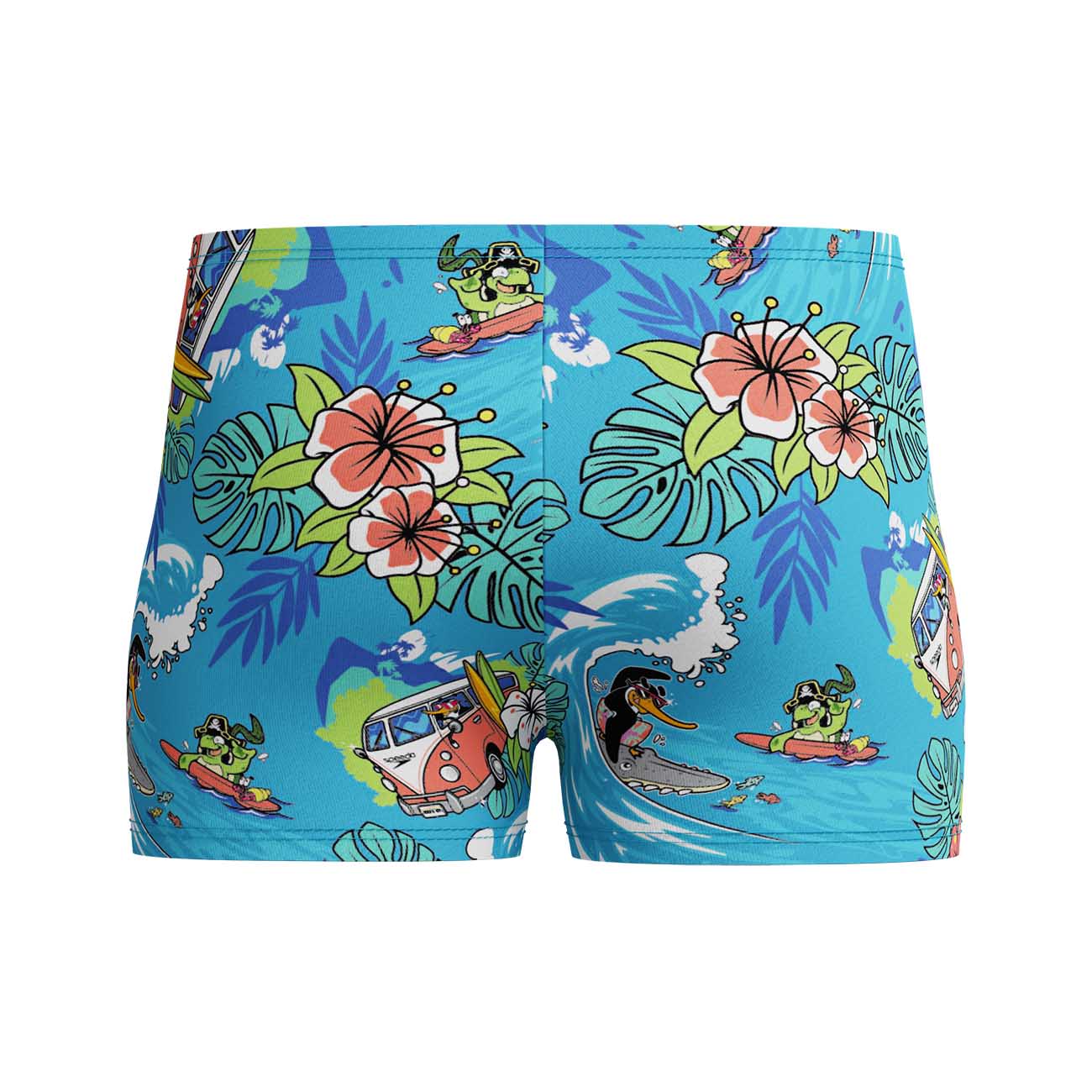 Fato de Banho para Bebés Learn To Swim Digital Allover Aquashort Speedo Azul-3