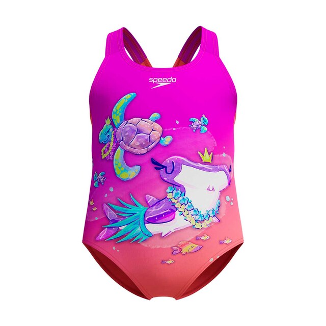 Imagem 0 de Fato de Banho de Natação para Bebés Infant Girls Digital Printed Swimsuit Speedo