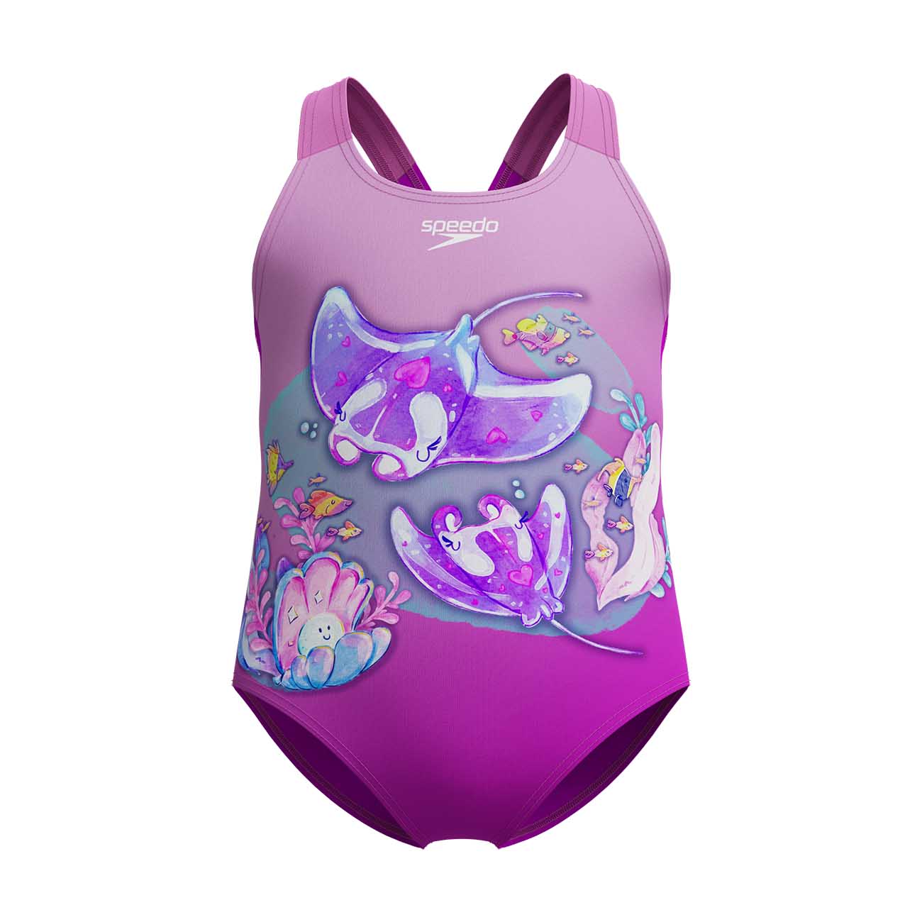 Imagem 0 de Fato de Banho de Natação para Bebés Infant Girls Digital Printed Swimsuit Speedo