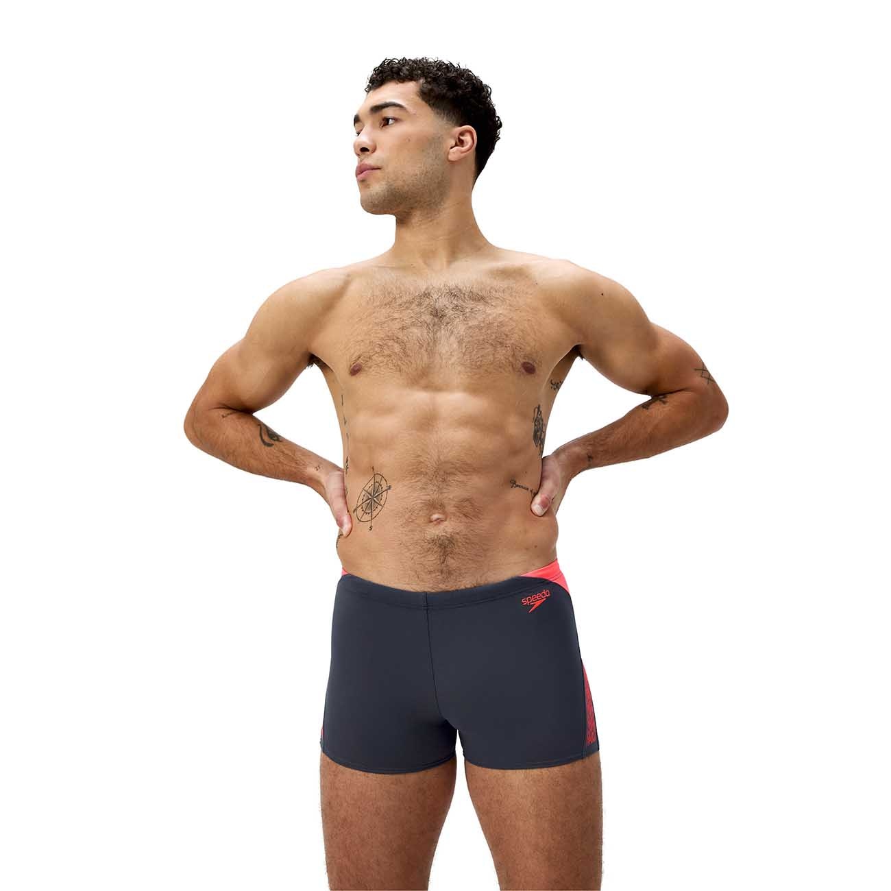 Fato de Banho de Natação Hyperboom Splice Aquashort Speedo Vermelho-1