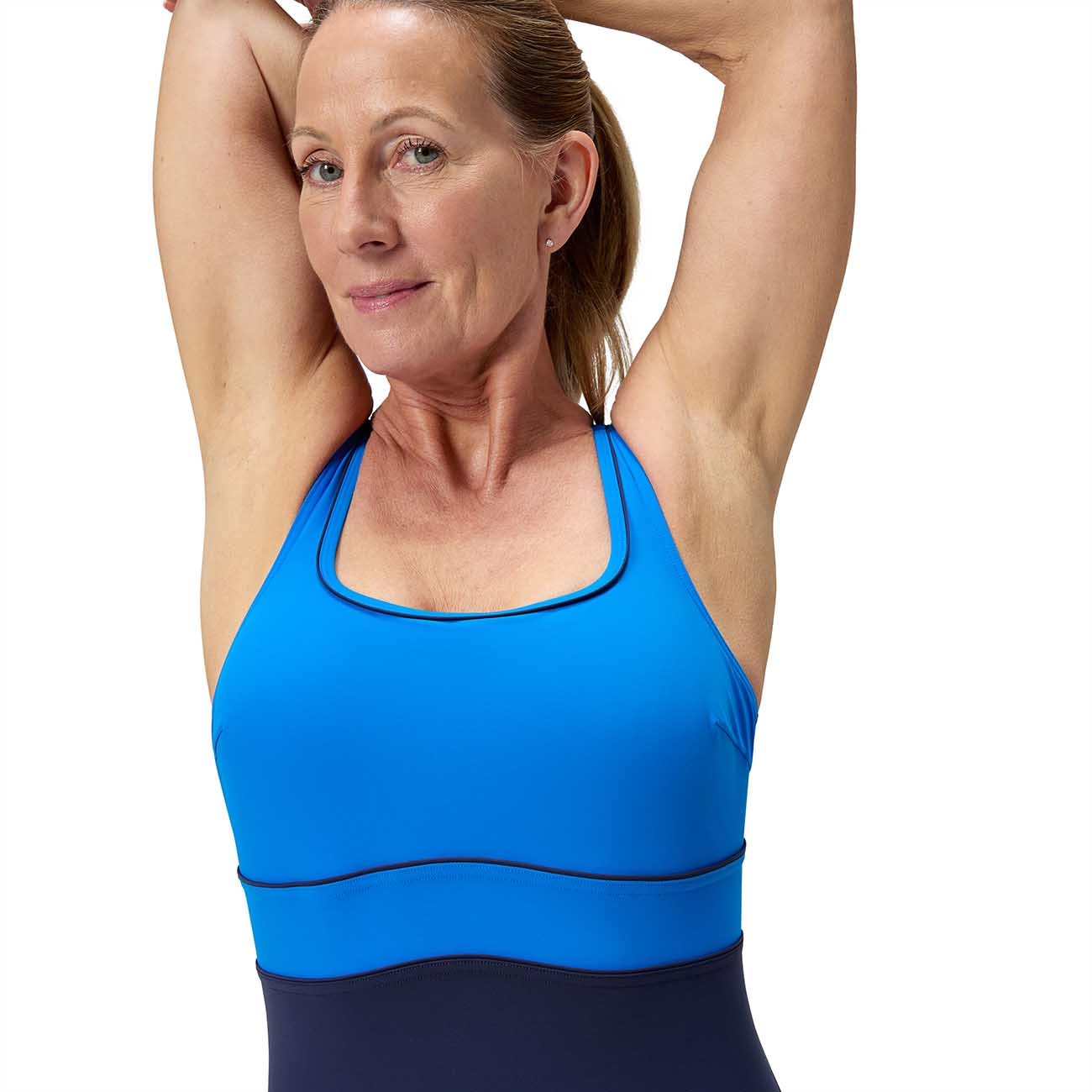 Fato de Banho de Natação Shaping Contoureclipse Swimsuit Speedo Azul-3