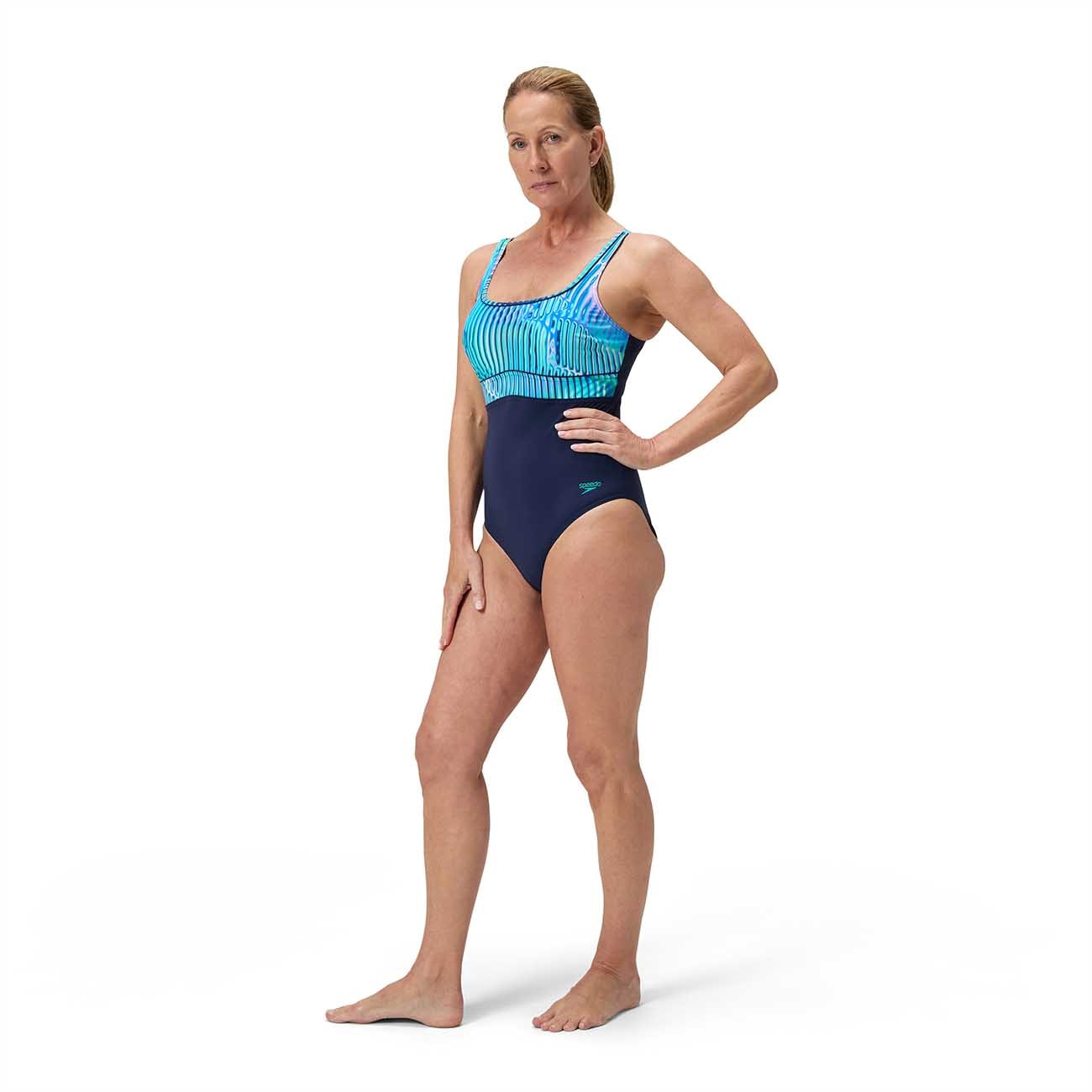 Imagem 0 de Fato de Banho de Natação Shaping Contoureclipse Printed 1 Piece Speedo