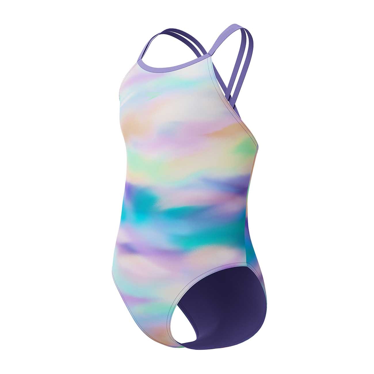 Fato de Banho de Natação Infantil Printed Pulseback Speedo Rosa-2