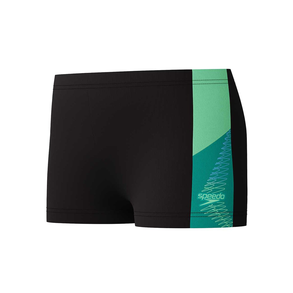 Fato de Banho de Natação Infantil Boys Dive Aquashort Speedo Preto / Verde-flúor-2