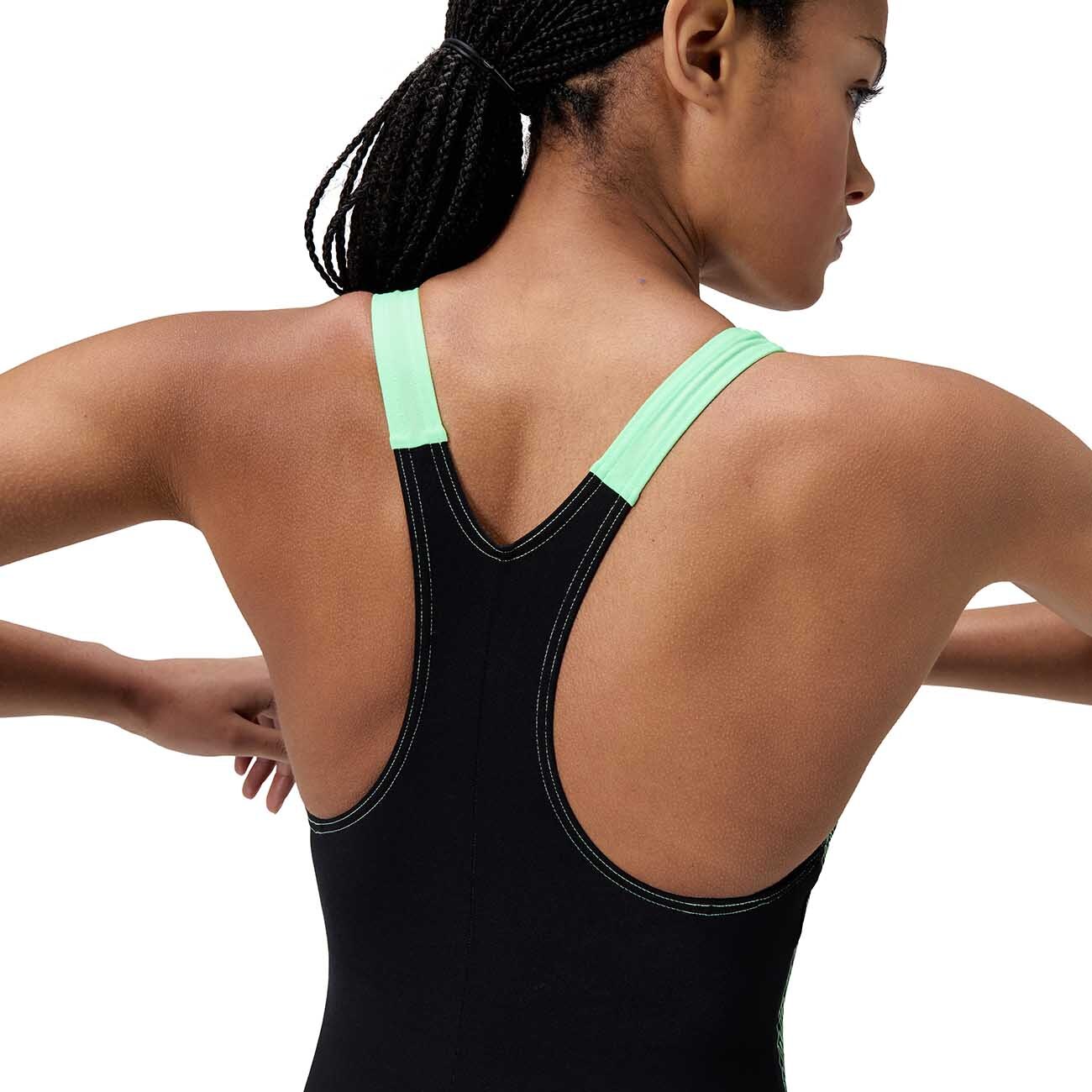 Fato de Banho de Natação Hyperboom Splice Laneback 1 Piece Speedo Verde-3