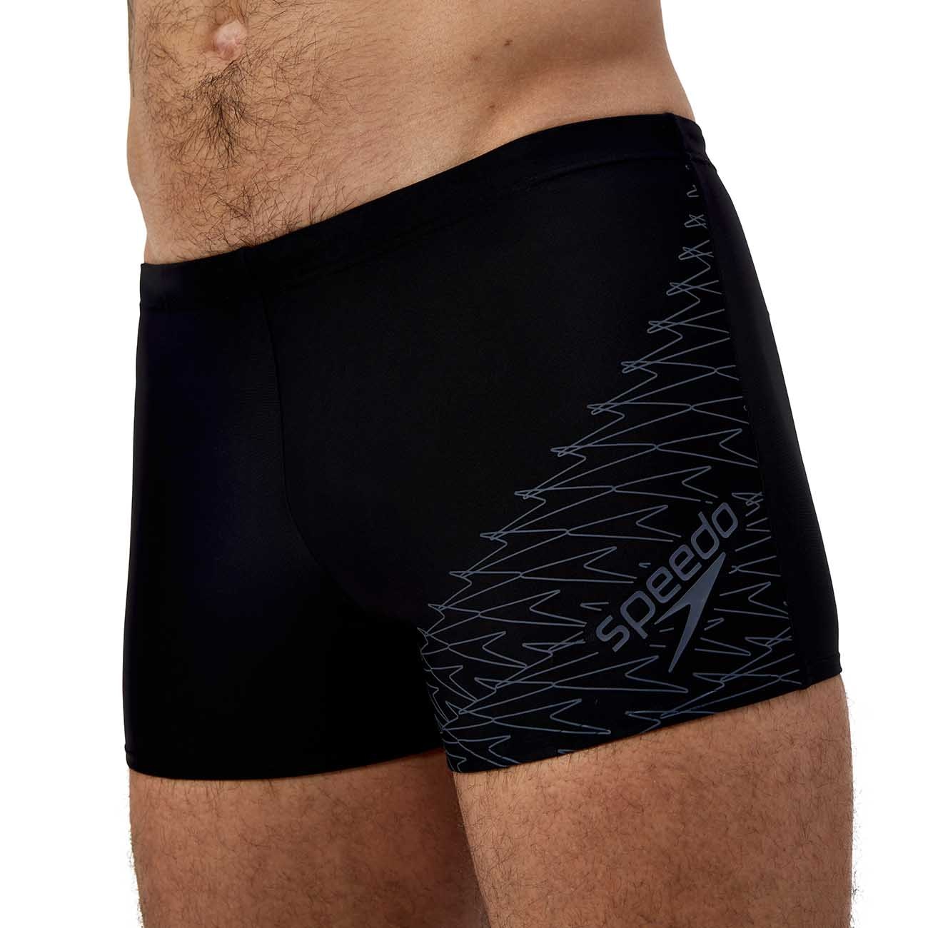 Fato de Banho de Natação Medley Logo Aquashort Speedo Preto-3