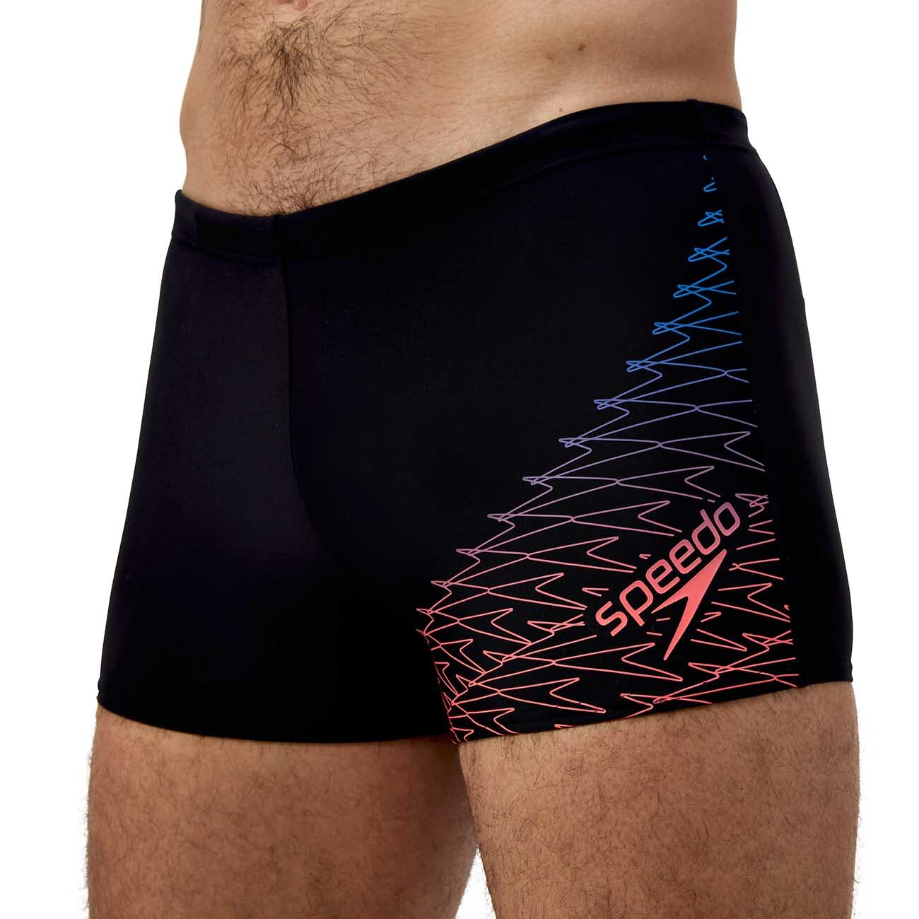 Fato de Banho de Natação Medley Logo Aquashort Speedo Vermelho-3