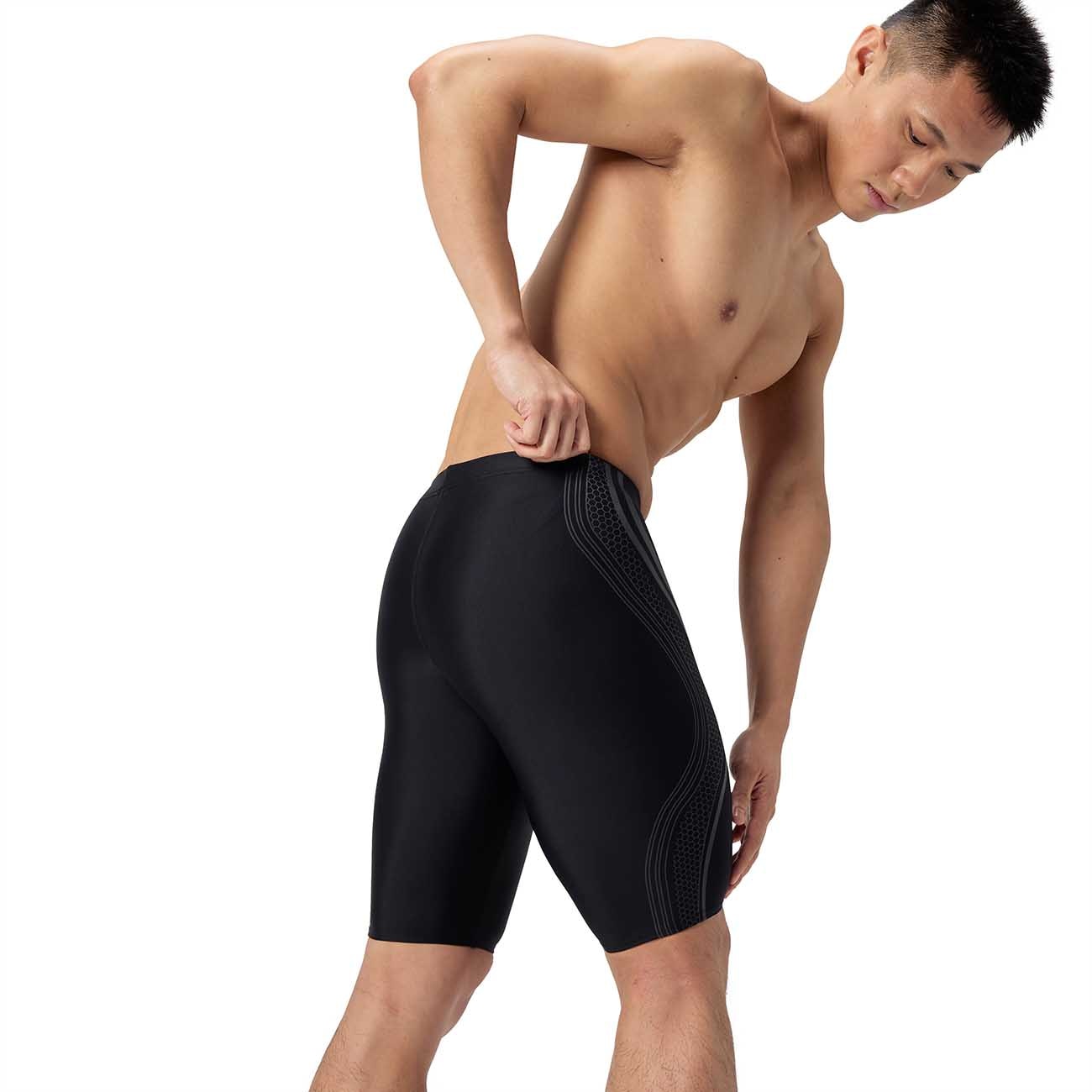 Fato de Banho de Natação Printed Movement Jammer Speedo Preto-2