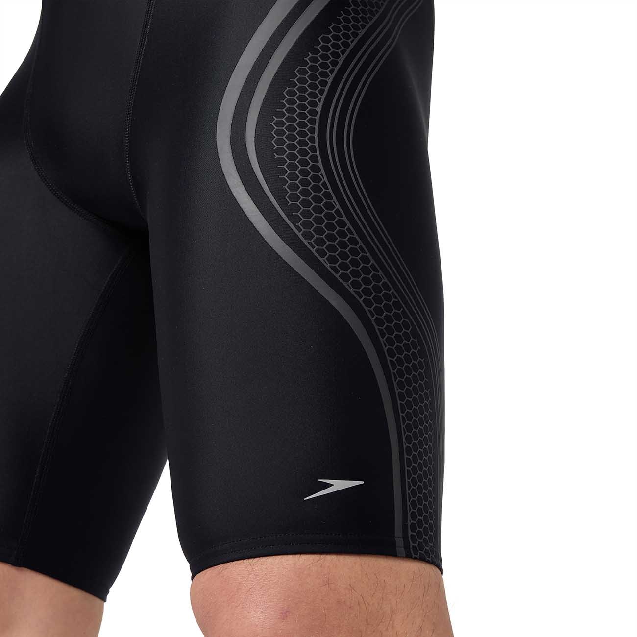 Fato de Banho de Natação Printed Movement Jammer Speedo Preto-3