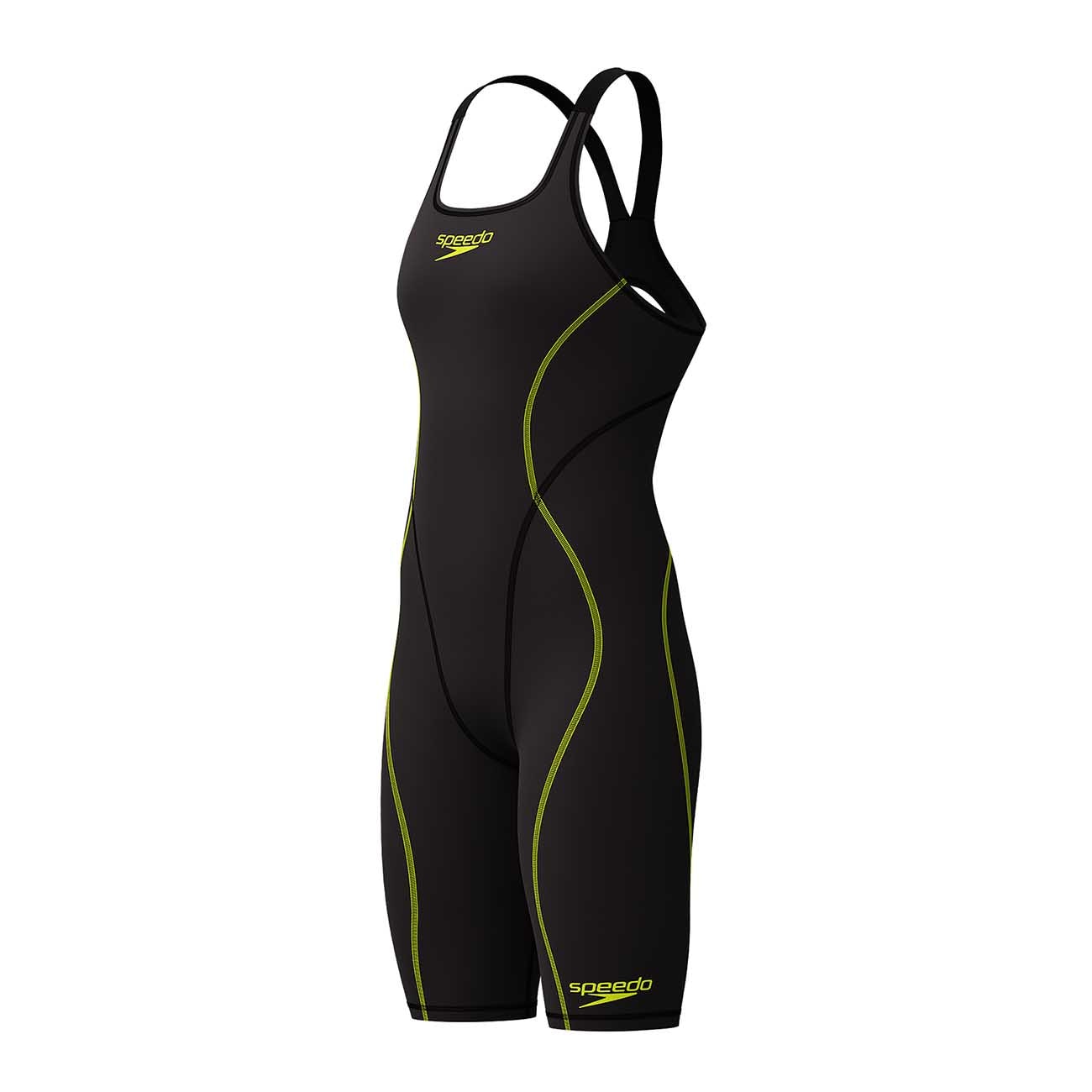 Fato de Banho de Natação Fastskin Hyperspark Solid Openback Kneeskin Speedo Preto-2
