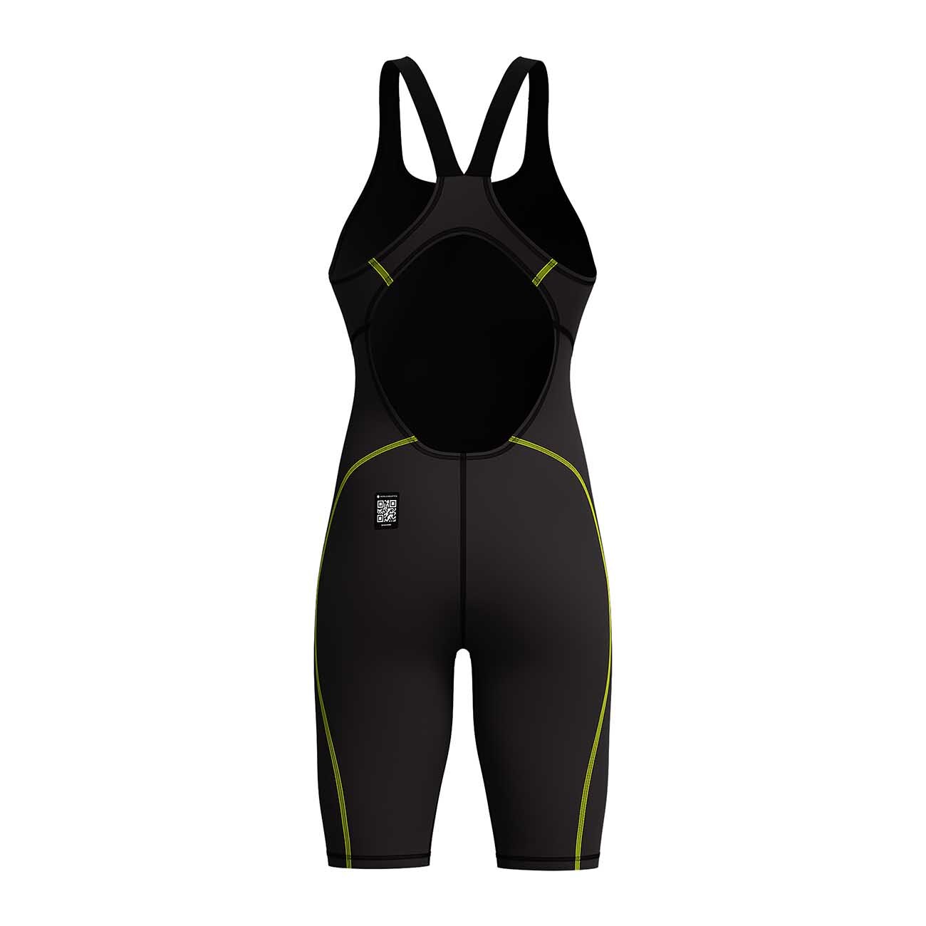 Fato de Banho de Natação Fastskin Hyperspark Solid Openback Kneeskin Speedo Preto-3