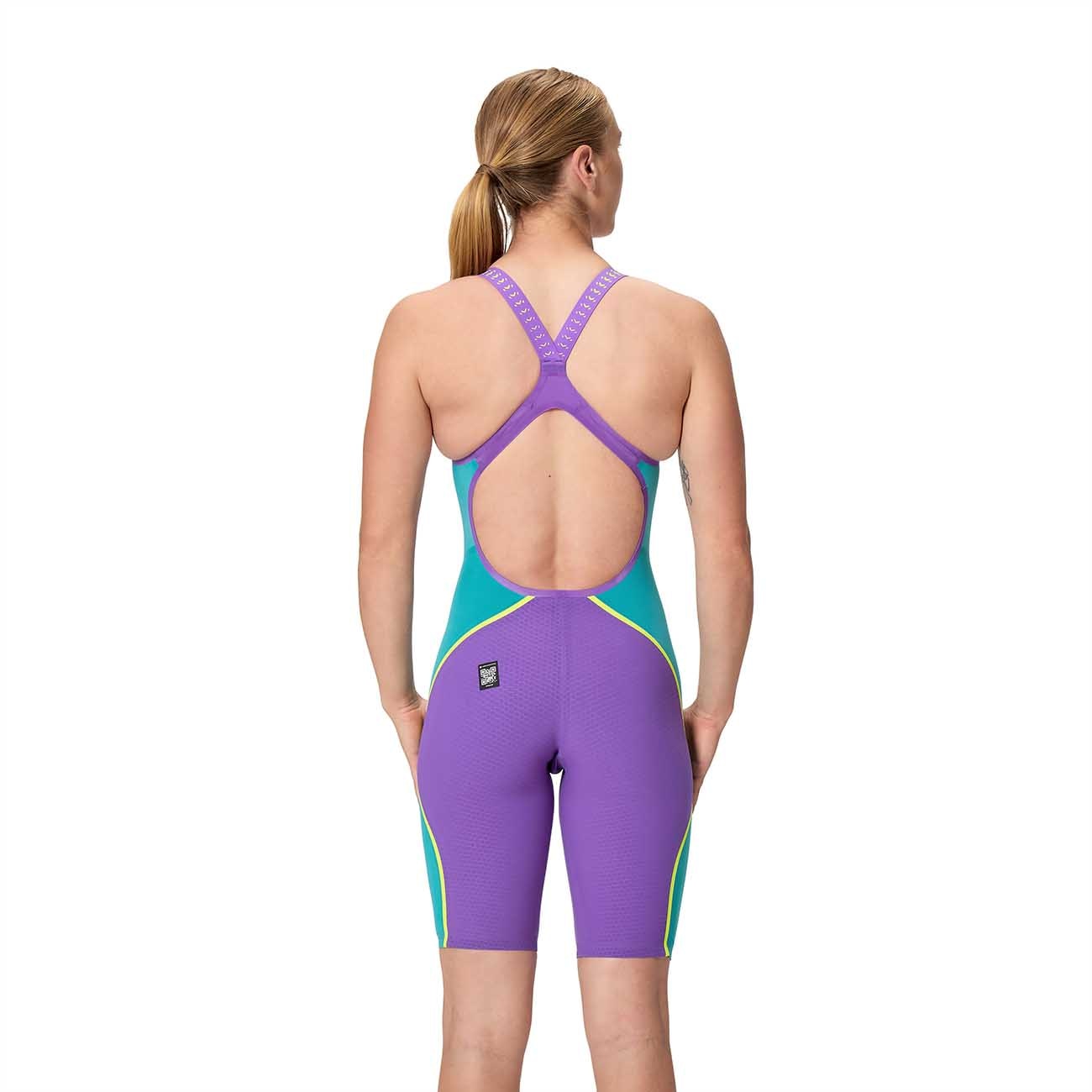 Fato de Banho de Natação Fastskin Lzr Pure Valor 2 Openback Kneeskin Speedo Turquesa-3