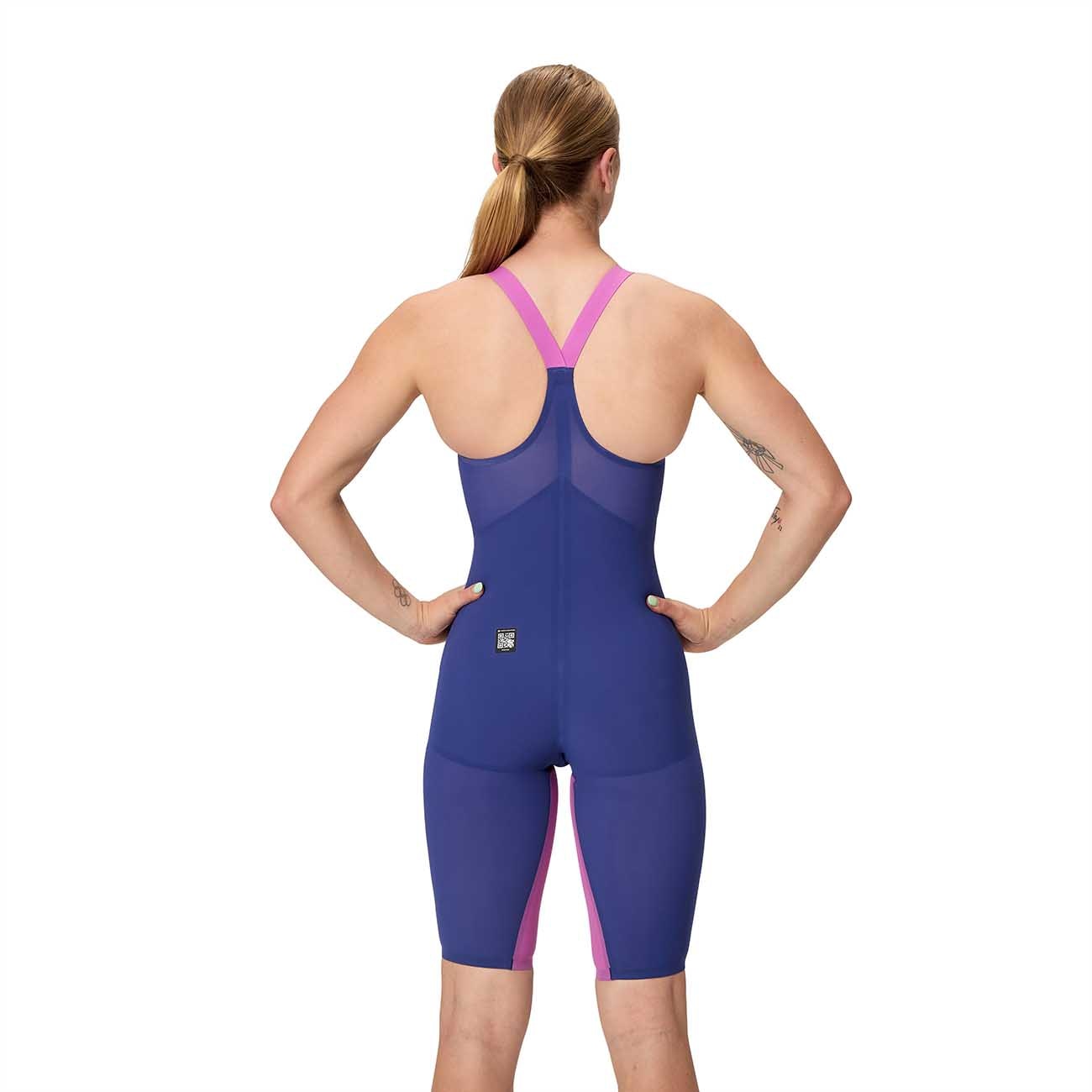 Fato de Banho de Natação Fastskin Lzr Pure Valor 2 Closedback Kneeskin Speedo Azul-marinho-3