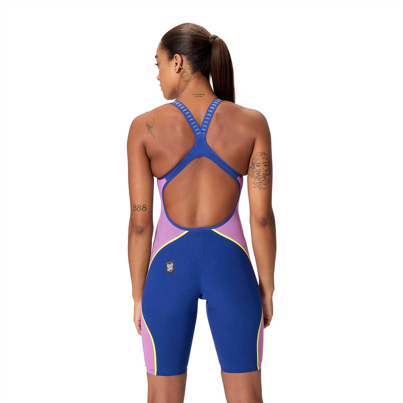 Fato de Banho de Natação Fastskin Lzr Pure Intent 2 Openback Kneeskin Speedo Rosa-3