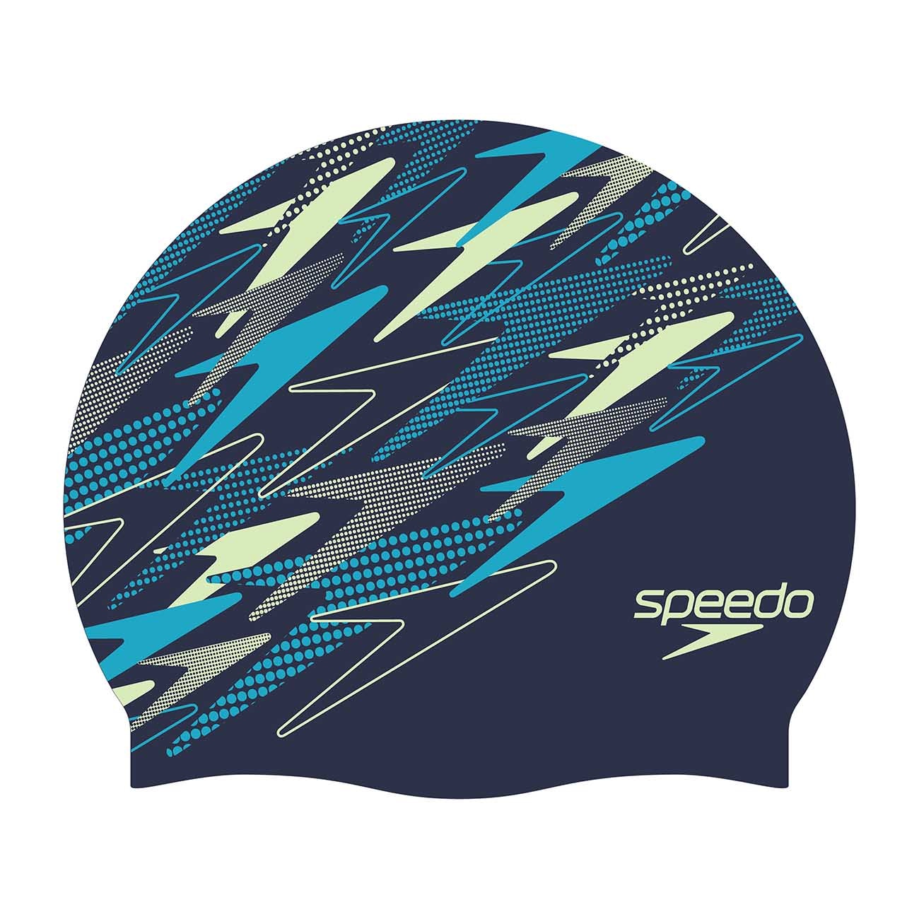 Chapéu de Natação Printed Silicone Cap Speedo Azul-marinho-1