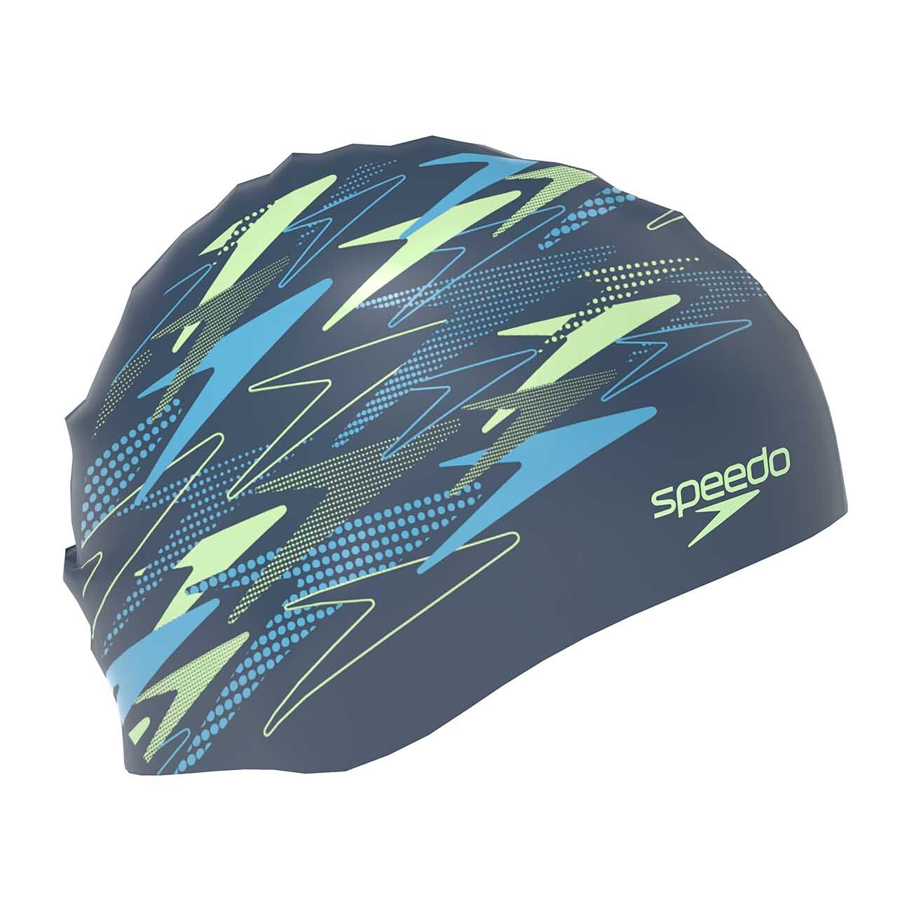 Chapéu de Natação Printed Silicone Cap Speedo Azul-marinho-2