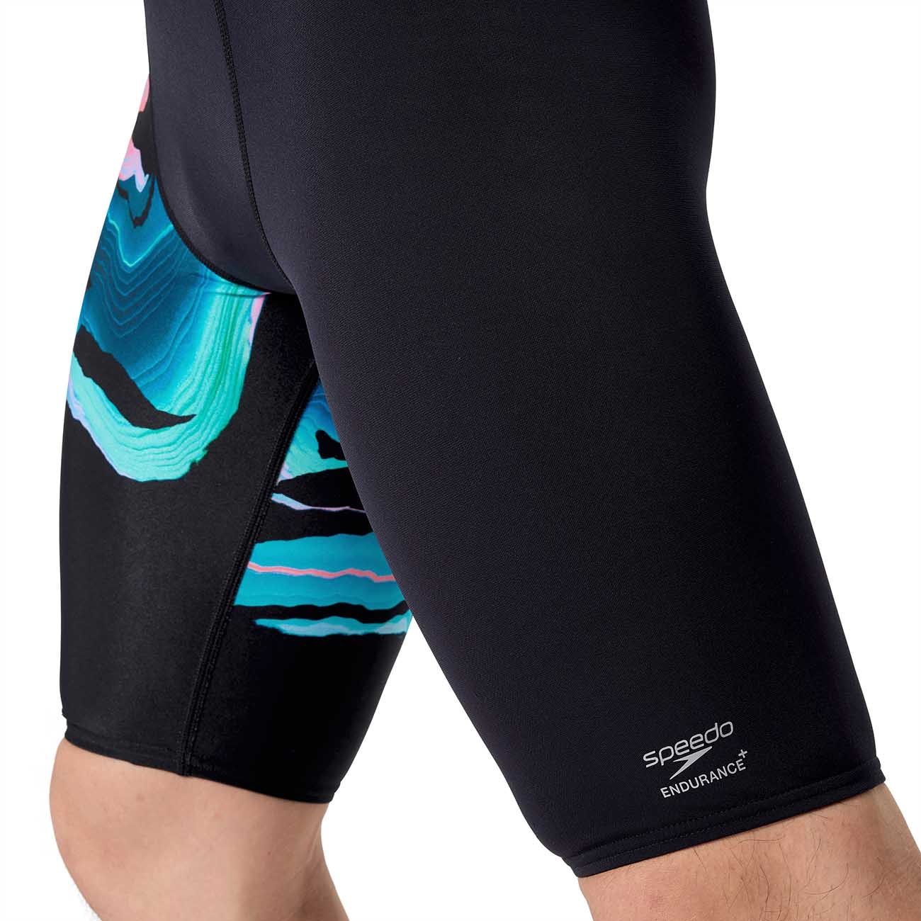 Fato de Banho de Natação Placement Printed Jammer Speedo Azul-2