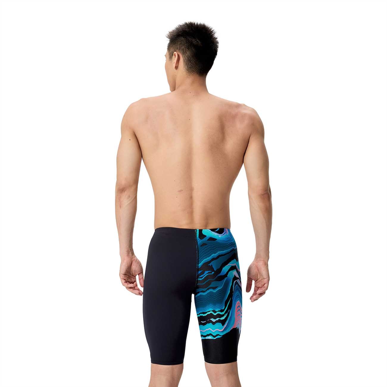 Fato de Banho de Natação Placement Printed Jammer Speedo Azul-3
