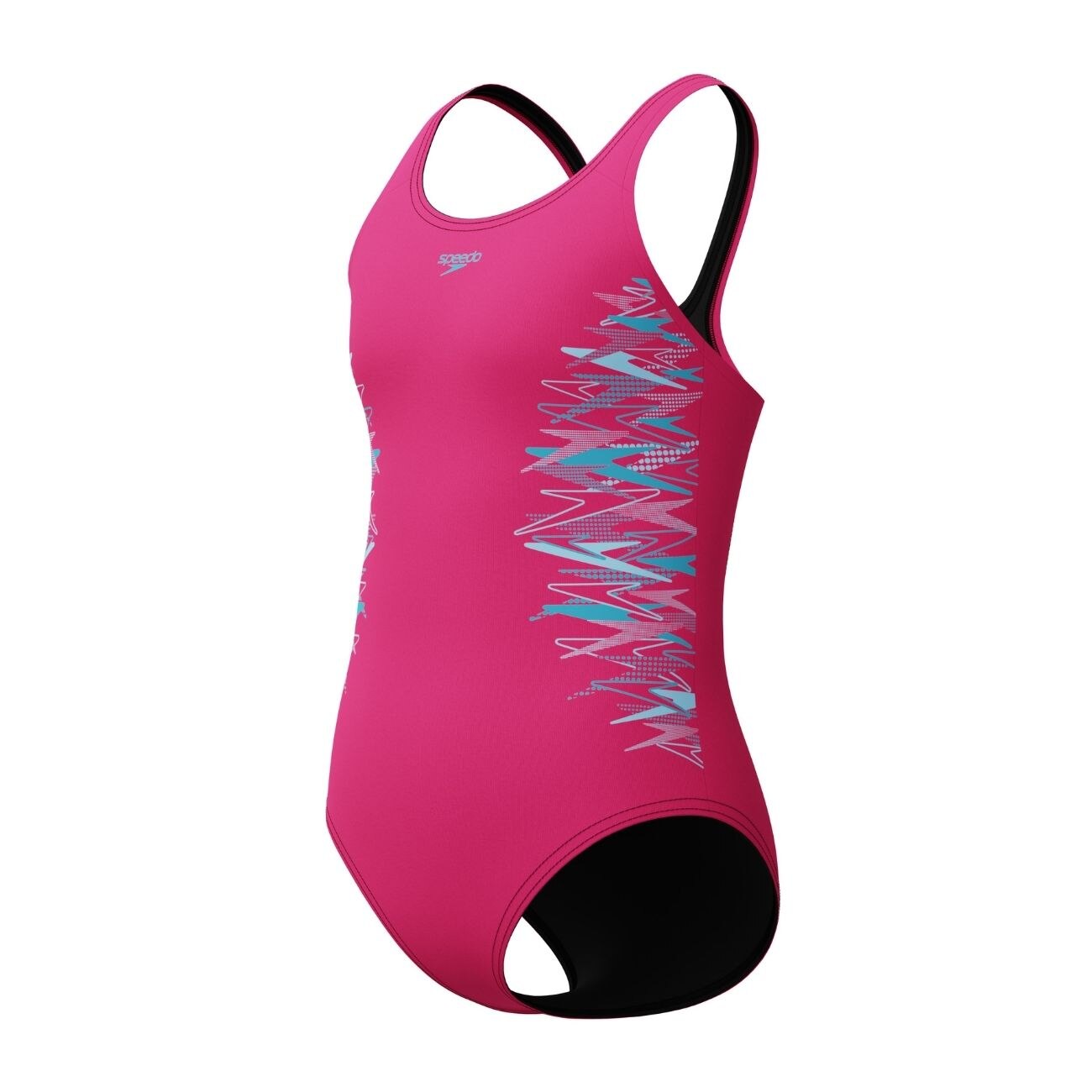 Fato de Banho de Natação Infantil Placement Muscleback One Piece Speedo Rosa-2