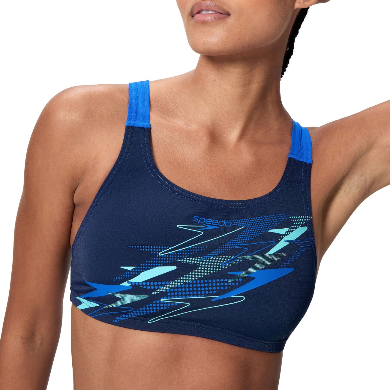 Biquíni de Natação Medley Logo V-back Two Piece Speedo Azul-marinho-2