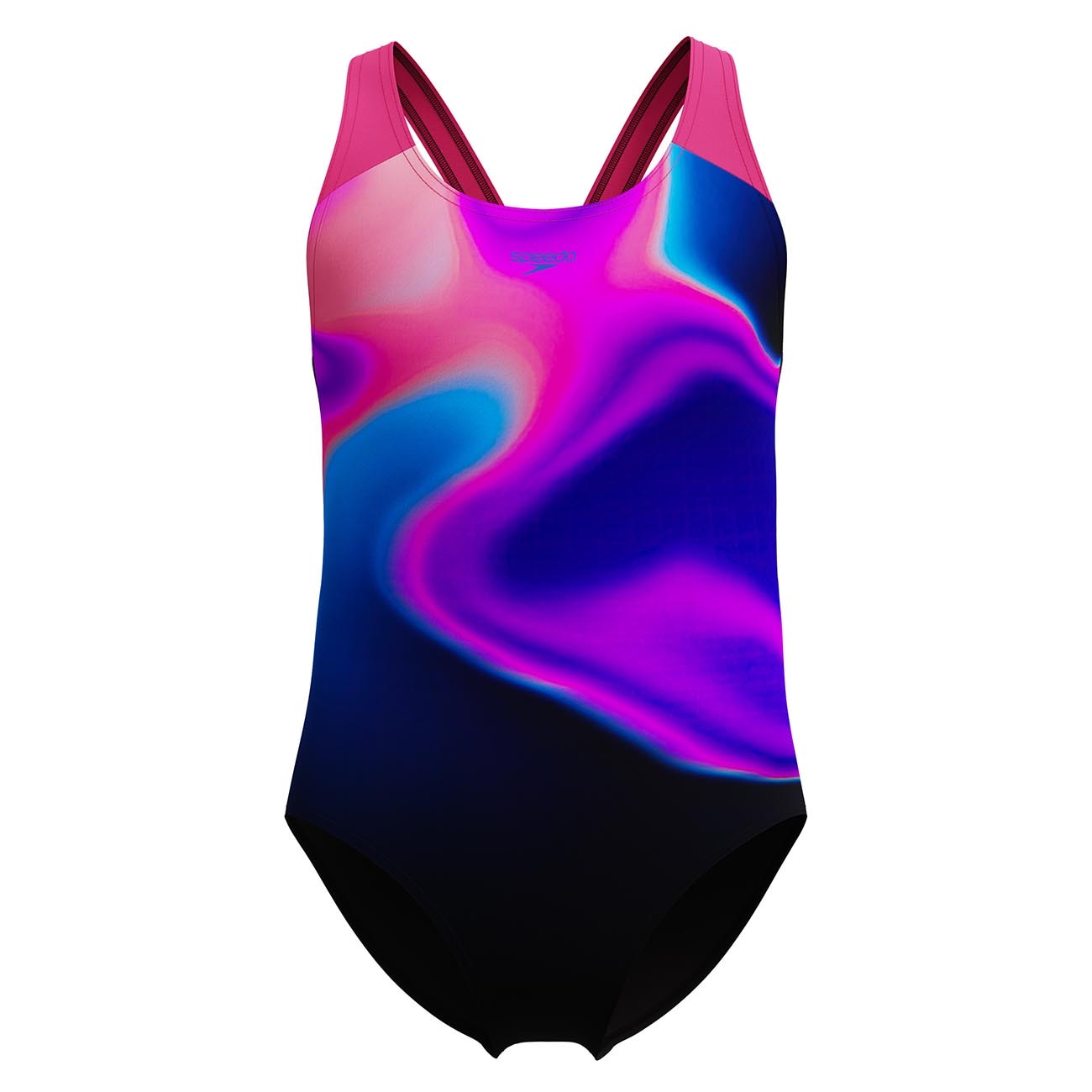Fato de Banho de Natação Infantil Print Splashback One Piece Speedo Rosa-1