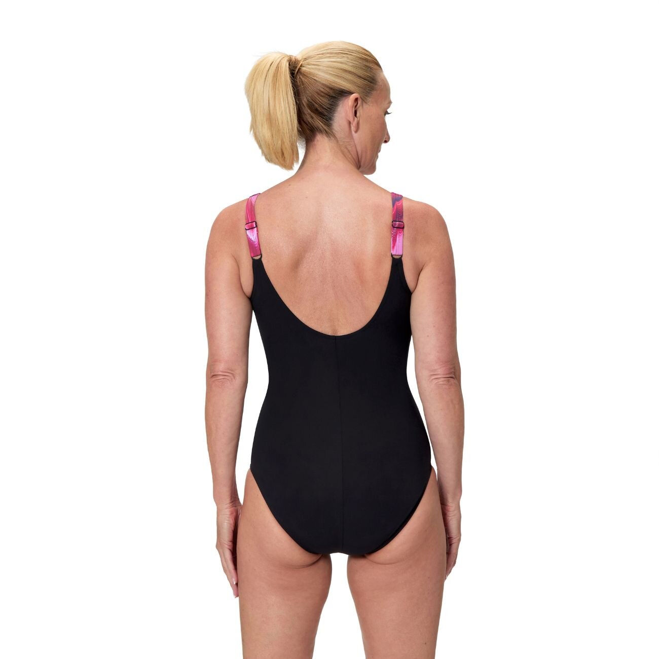 Fato de Banho de Natação Print Luna Lustre One Piece Speedo Rosa-3