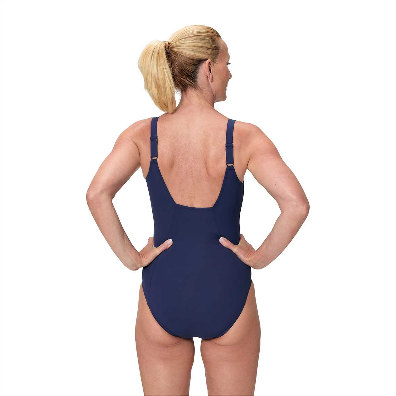 Fato de Banho de Natação Solid Contour Eclipse One Piece Speedo Azul-marinho-3