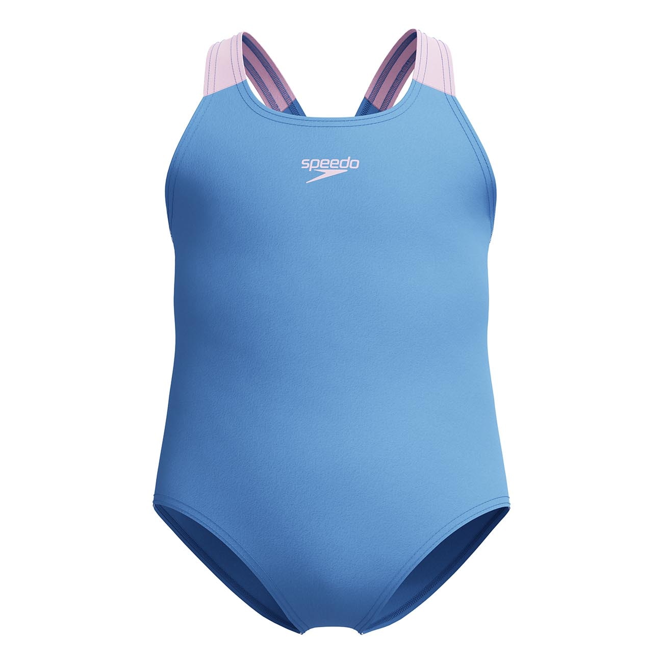 Fato de Banho de Natação Infantil Print Crossback One Piece Speedo Azul-1