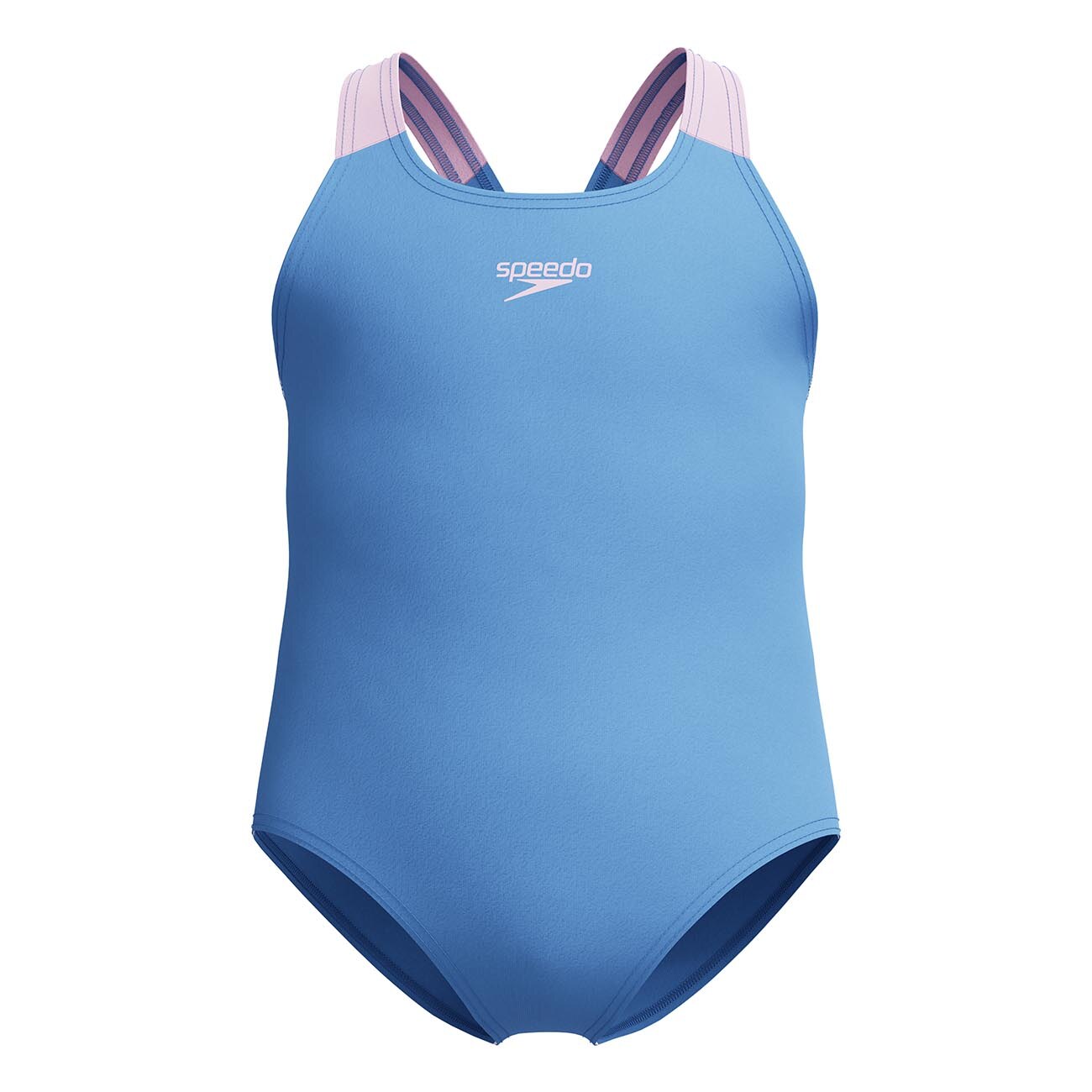 Fato de Banho de Natação Infantil Print Crossback One Piece Speedo Azul-1