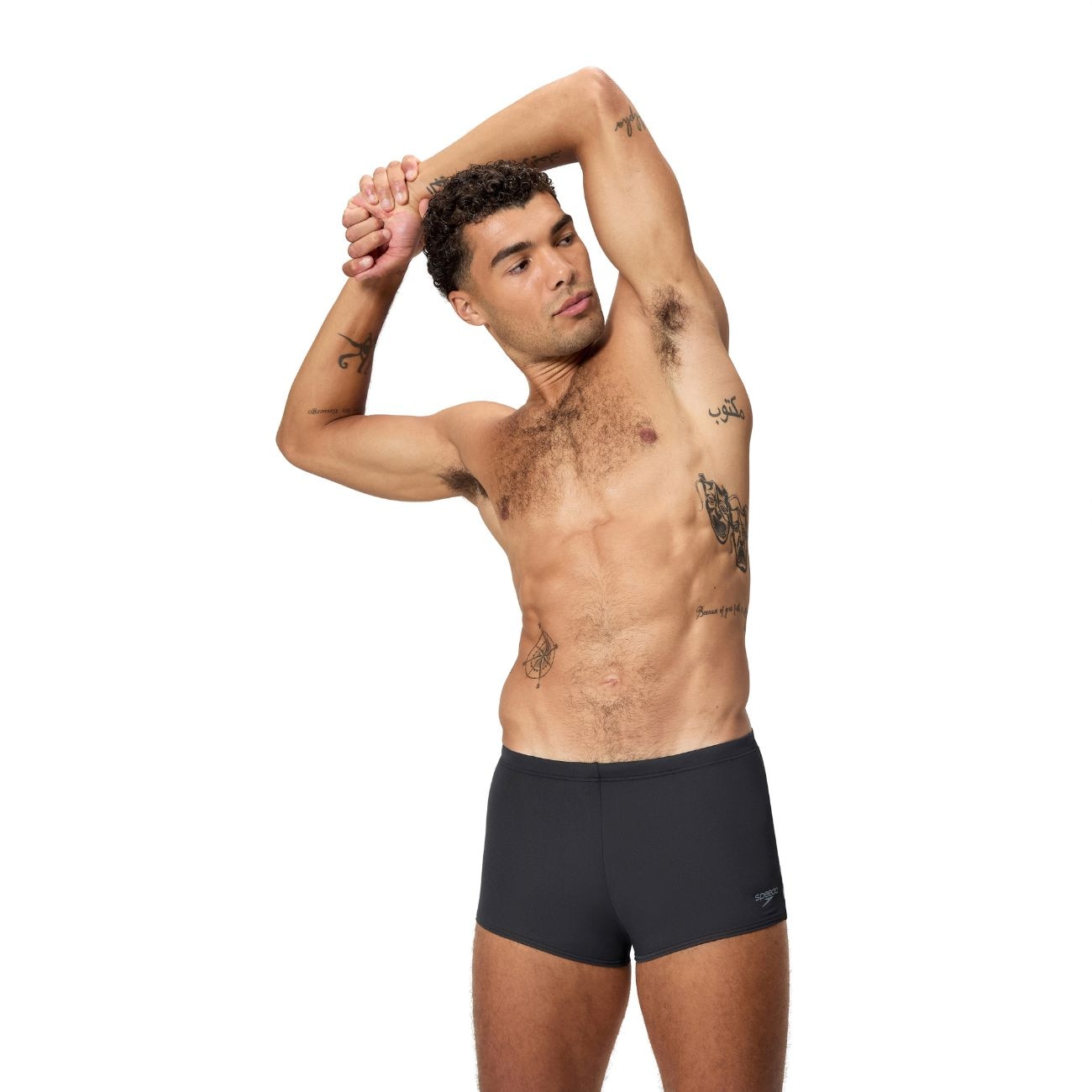 Fato de Banho de Natação Hyperboom Aquashort Speedo Cinzento-escuro-1