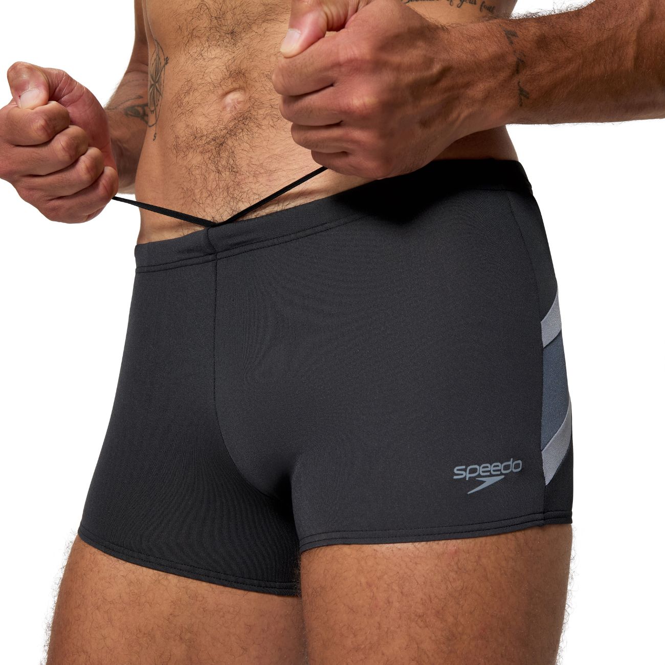 Fato de Banho de Natação Hyperboom Aquashort Speedo Cinzento-escuro-2