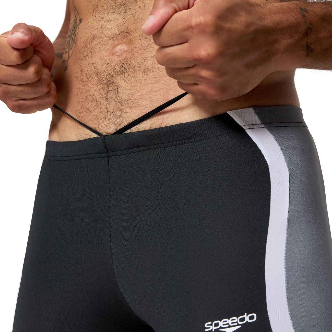 Fato de Banho de Natação Solid Splice Aquashort Speedo Cinzento-escuro-2