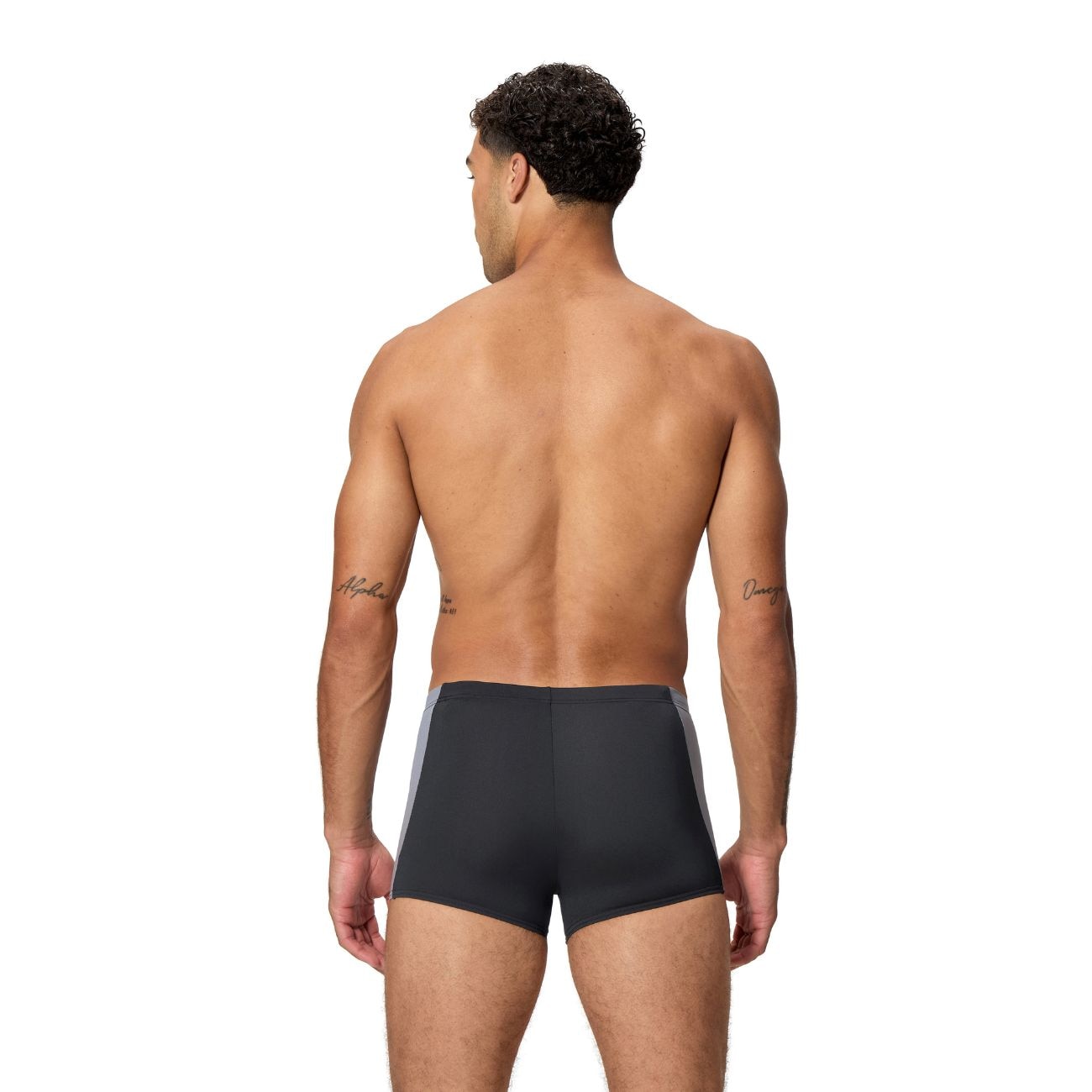 Fato de Banho de Natação Solid Splice Aquashort Speedo Cinzento-escuro-3