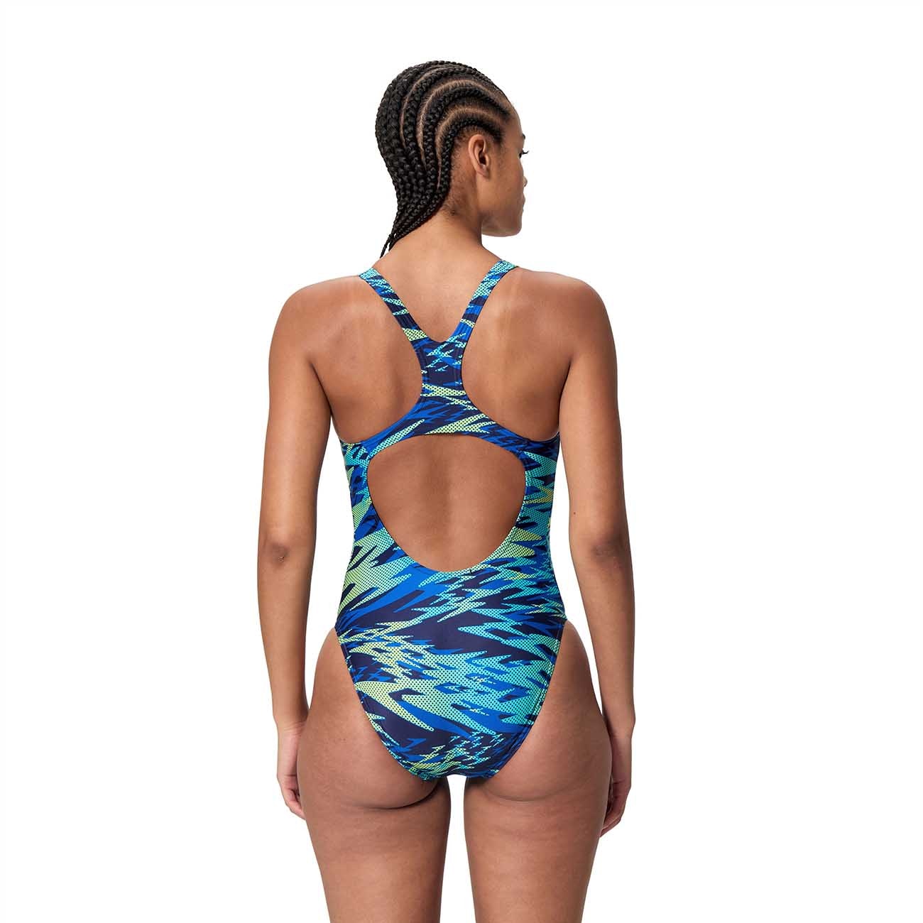 Fato de Banho de Natação Hyperboom Print Medalist One Piece Speedo Azul-marinho-3