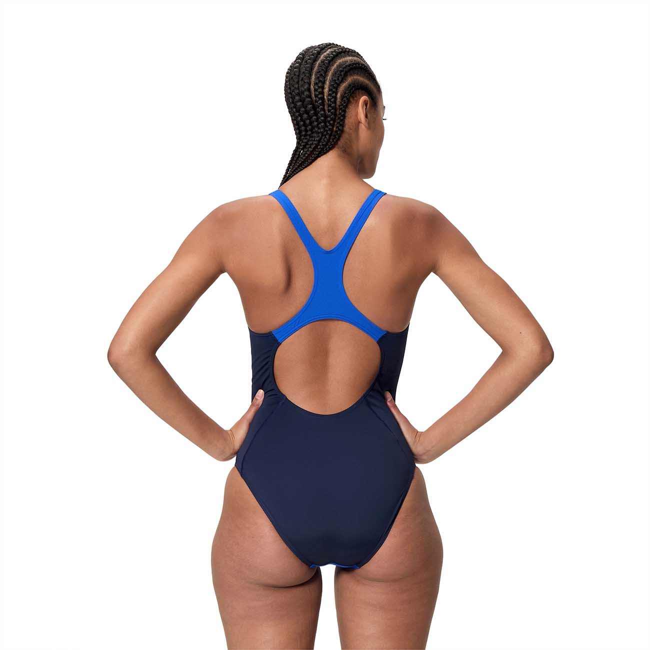 Fato de Banho de Natação Solid Splice Medalist One Piece Speedo Azul-marinho-3