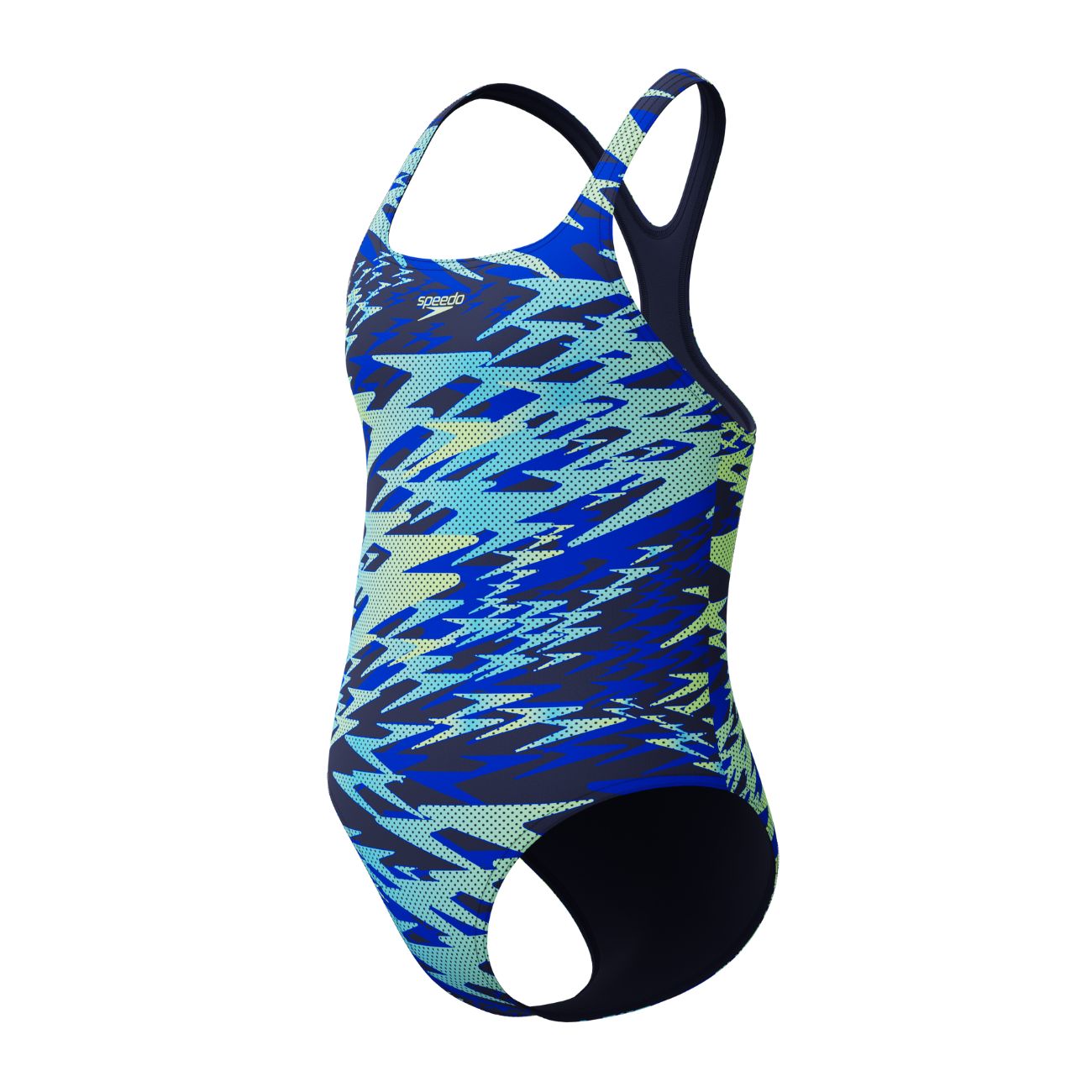 Fato de Banho de Natação Infantil Hyperboom Print Medalist One Piece Speedo Verde-2