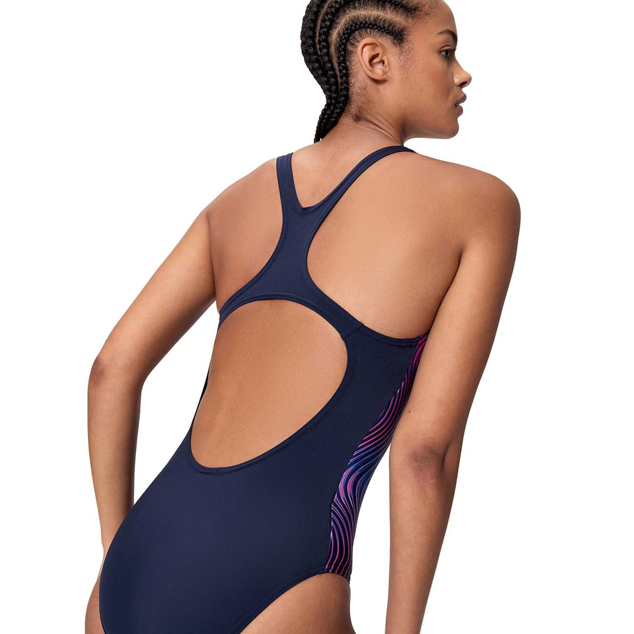 Fato de Banho de Natação Print Medalist One Piece Speedo Roxo-2