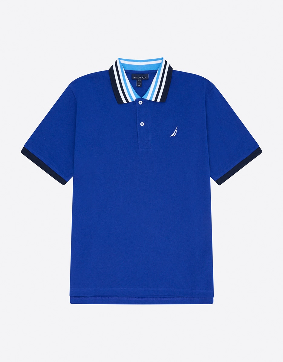 Polo Corte Classic de Manga Curta Azul-índigo-1
