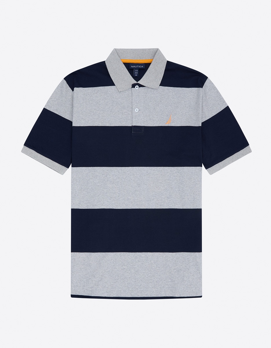 Polo Corte Classic de Manga Curta Cinzento-1