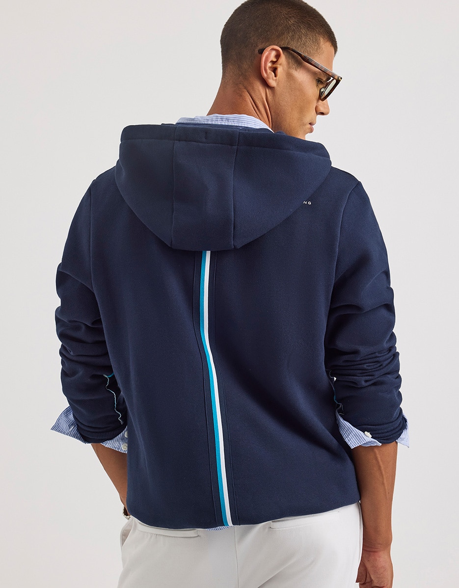Sweatshirt em Azul-marinho com Capuz Azul-2