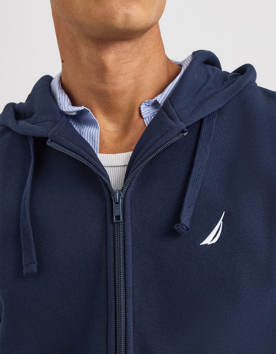 Sweatshirt em Azul-marinho com Capuz Azul-3