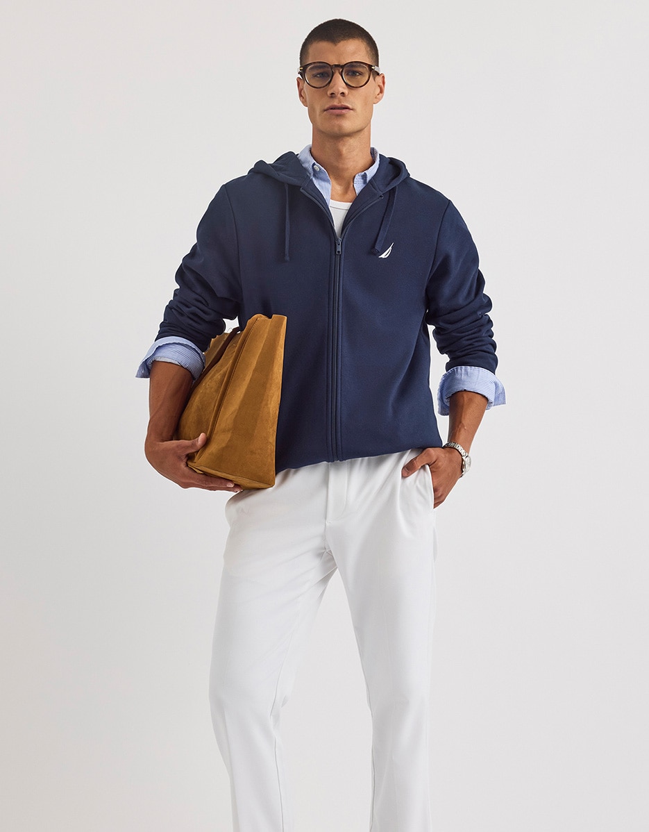 Sweatshirt em Azul-marinho com Capuz Azul-4
