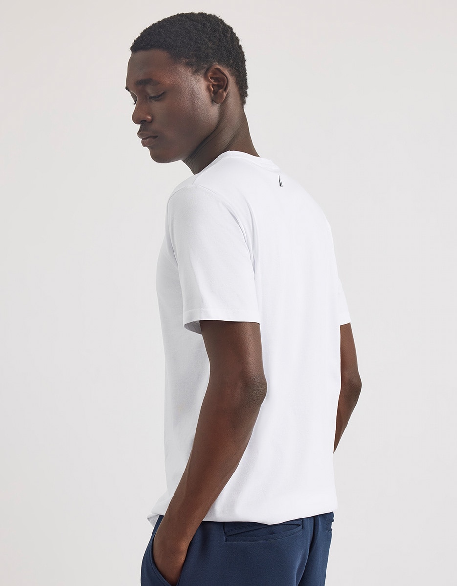 T-shirt em Branco de Manga Curta Branco-2