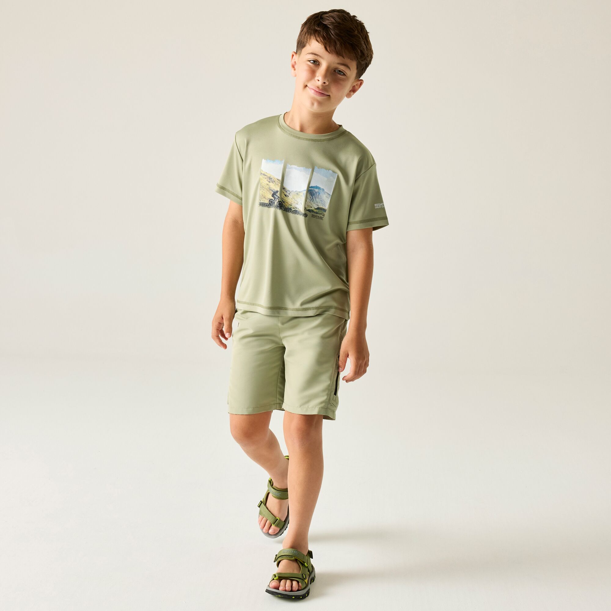 T-shirt Infantil Alvarado Regatta Verde-3