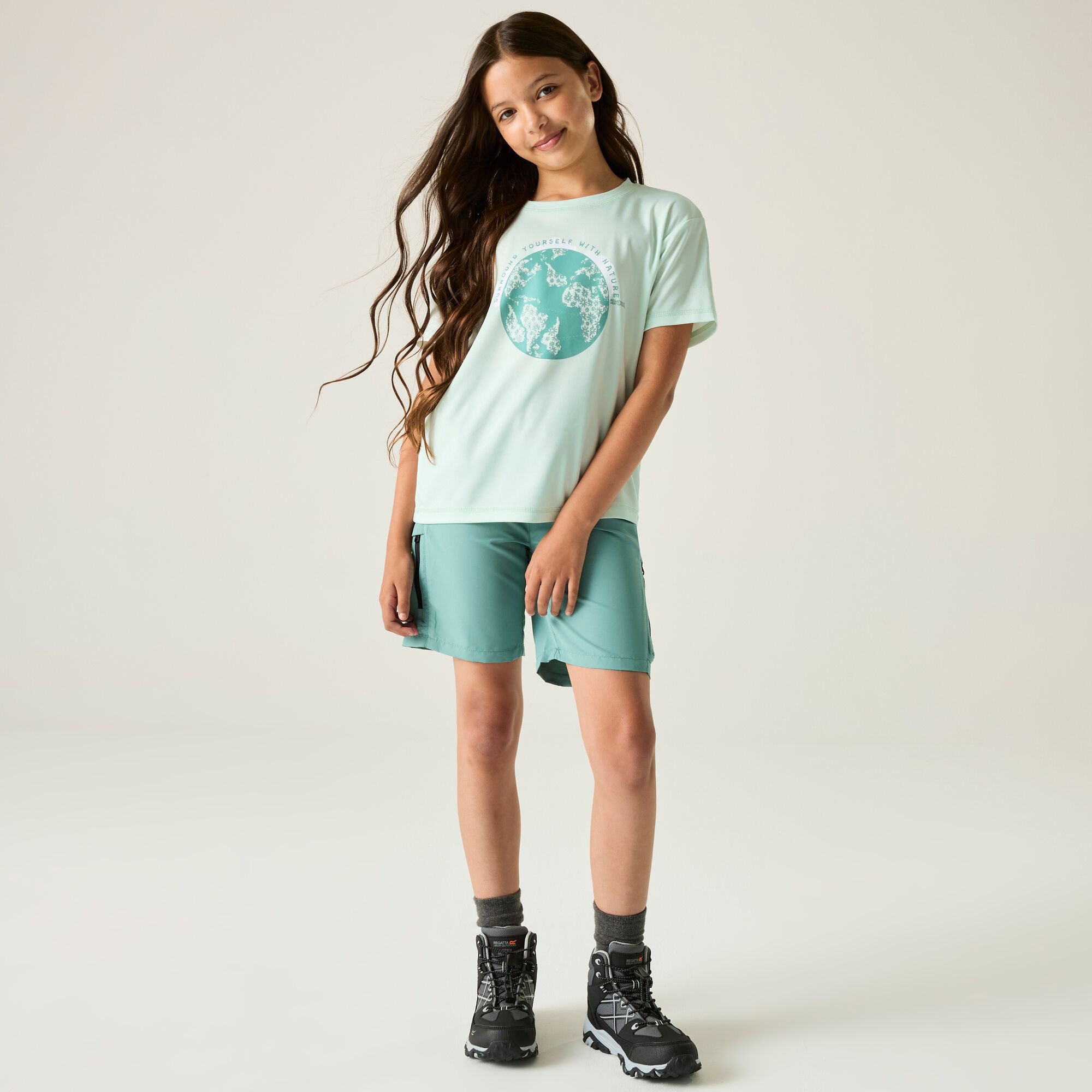 T-shirt Infantil Aria Regatta Verde-claro-3
