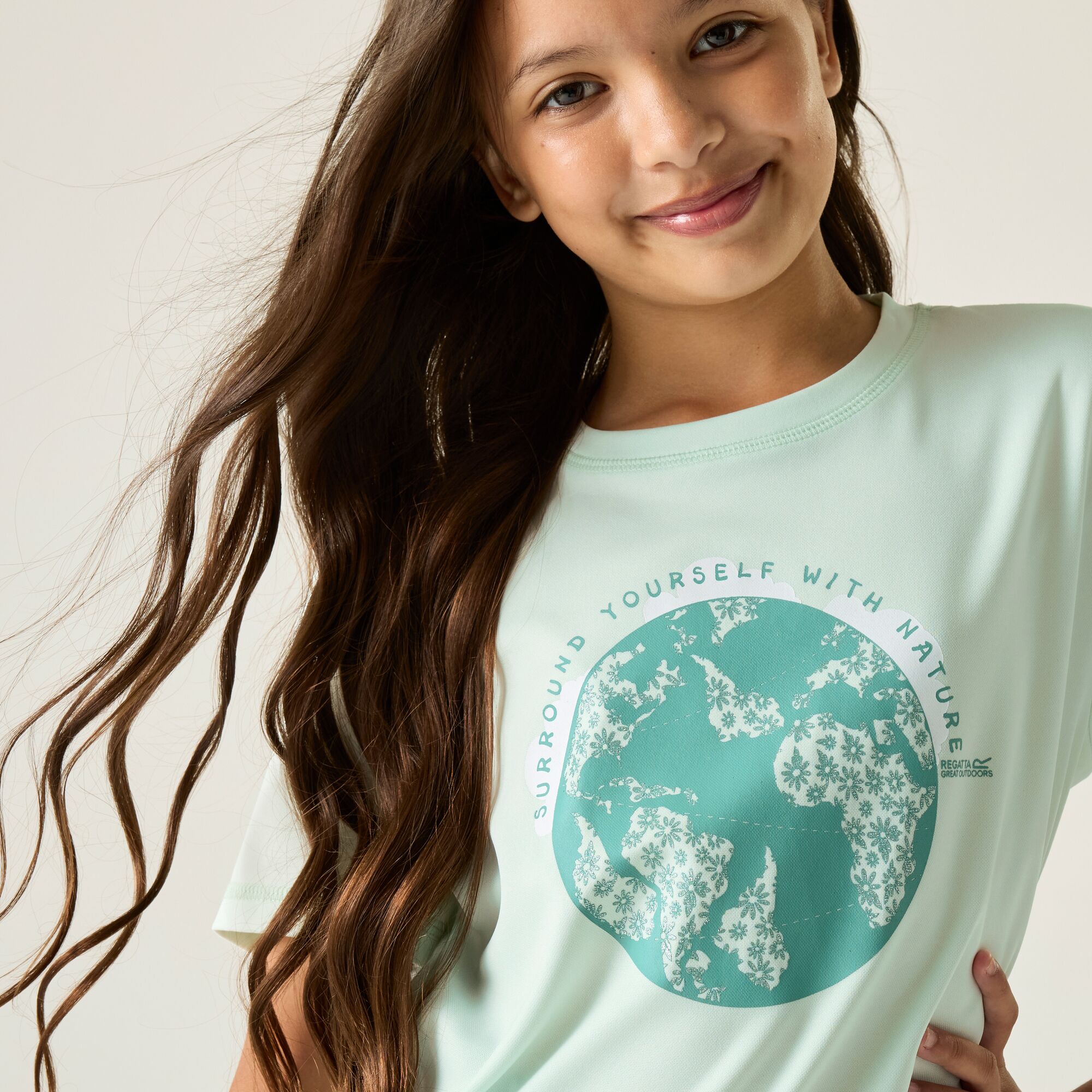 T-shirt Infantil Aria Regatta Verde-claro-4